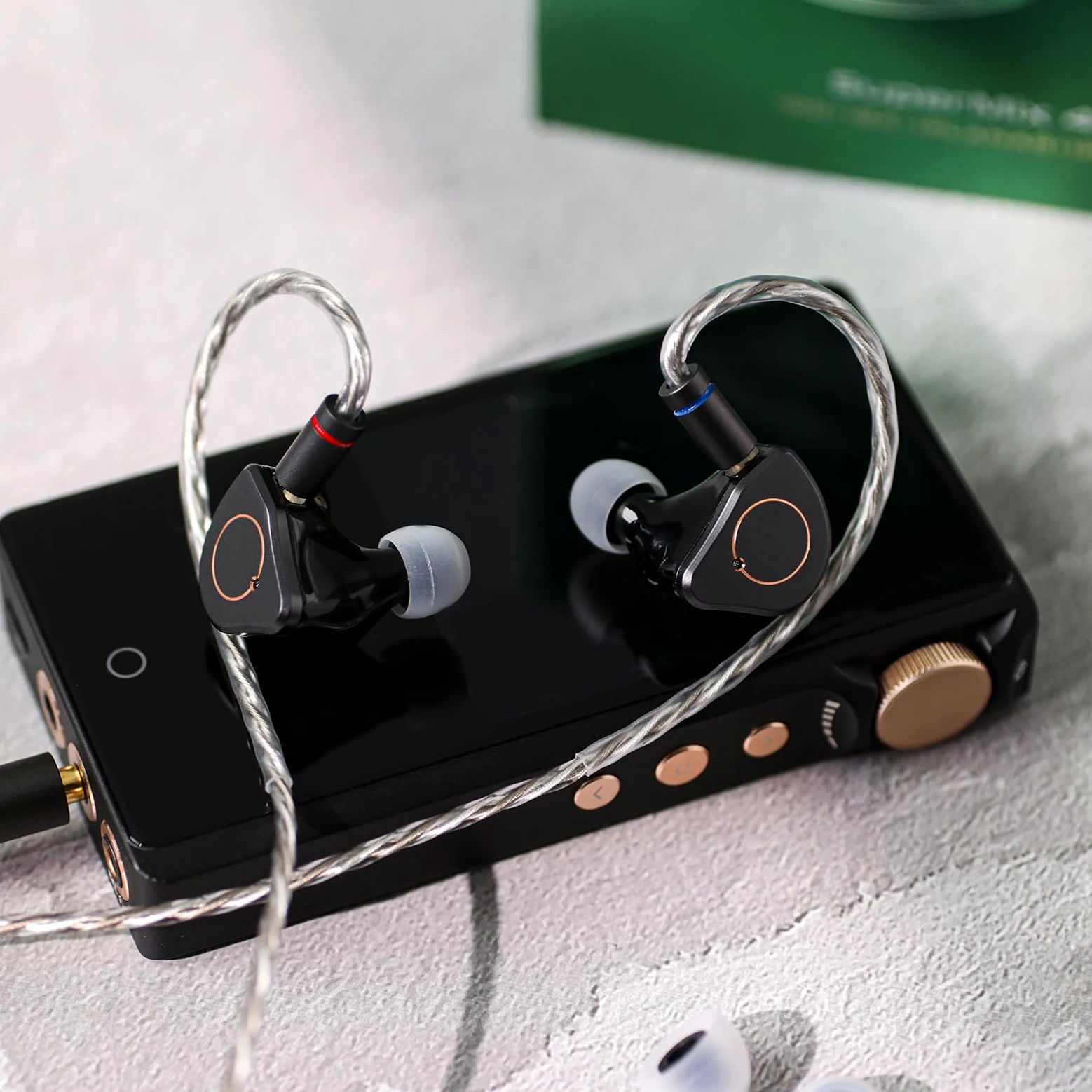 Linsoul SIMGOT SuperMix 4 Auriculares intraurales HiFi IEM 1DD+1BA+1Planar+1PZT Hybrid Drivers, Auriculares de juego con cable OFC chapado en plata para músico audiófilo