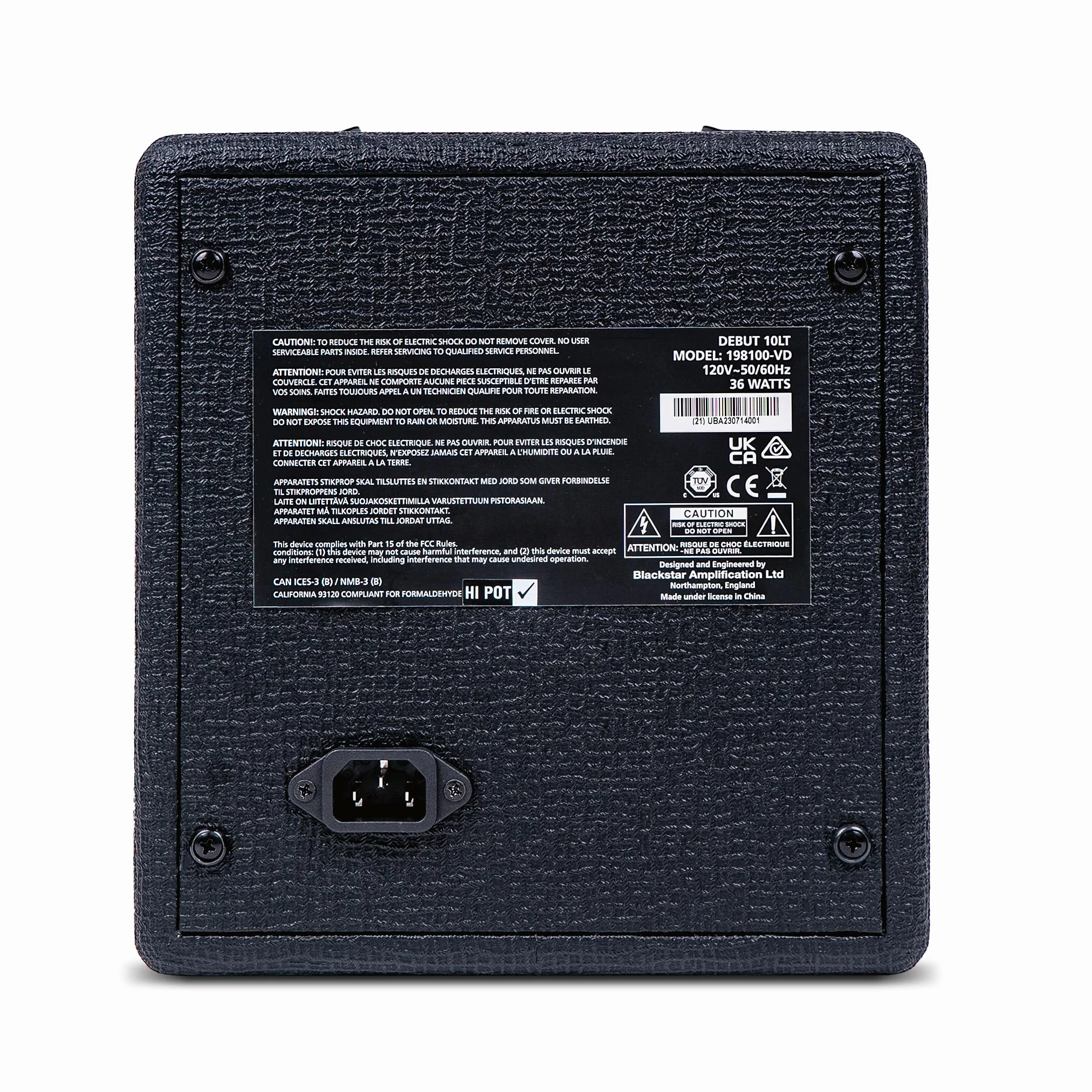 Blackstar Debut 10 LT Amplificador Combinado para Guitarra eléctrica de 10 vatios, Principiantes, Controles de Volumen y Ecualizador, Entrada de Audio y Salida de Auriculares/emulada