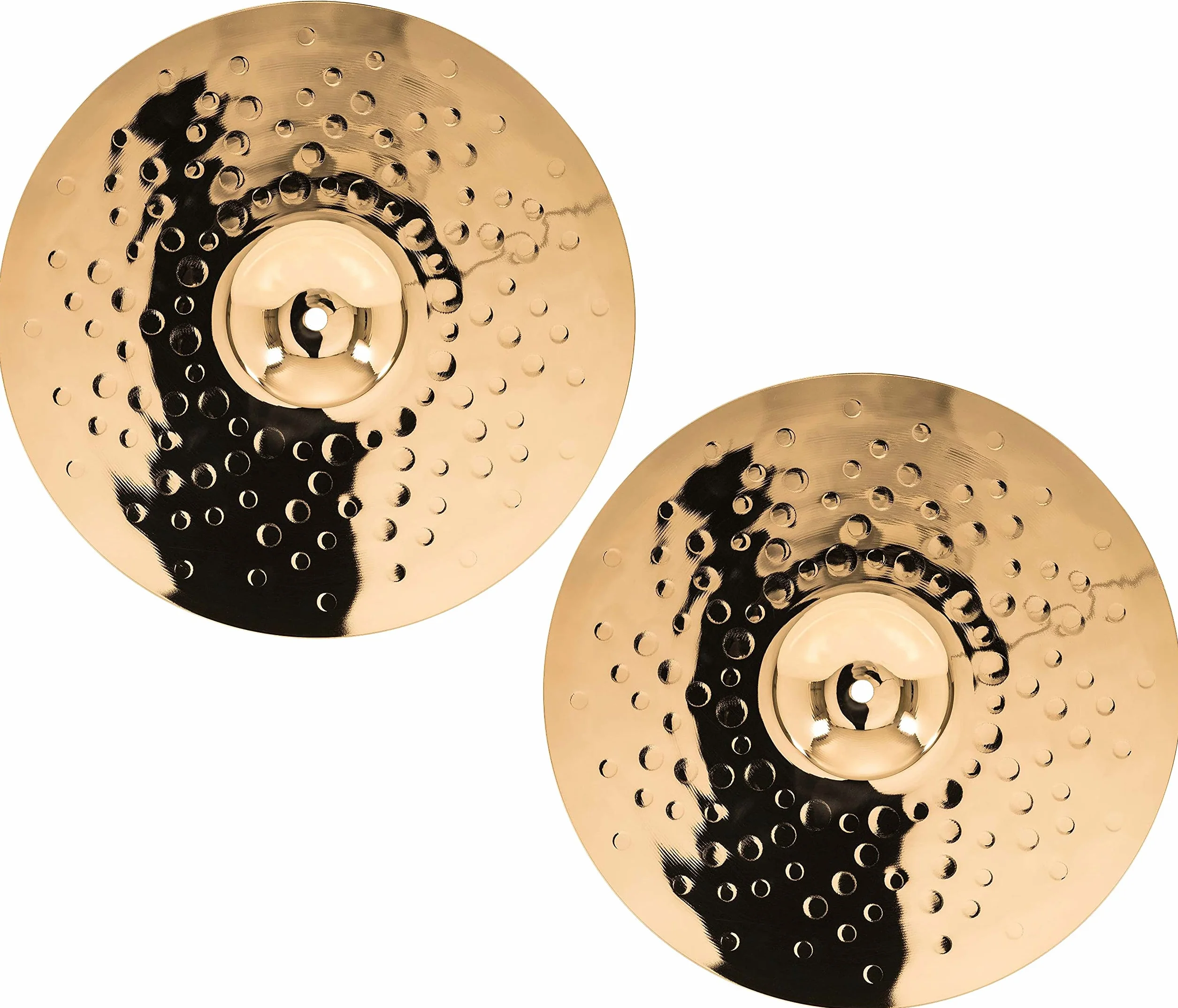 Meinl Cymbals Classics Custom Brilliant Plato Hihat Medium de 14 pulgadas (35,56cm) Platillos de Batería - Pareja - Bronce B12, Acabado Brillante (CC14MH-B)
