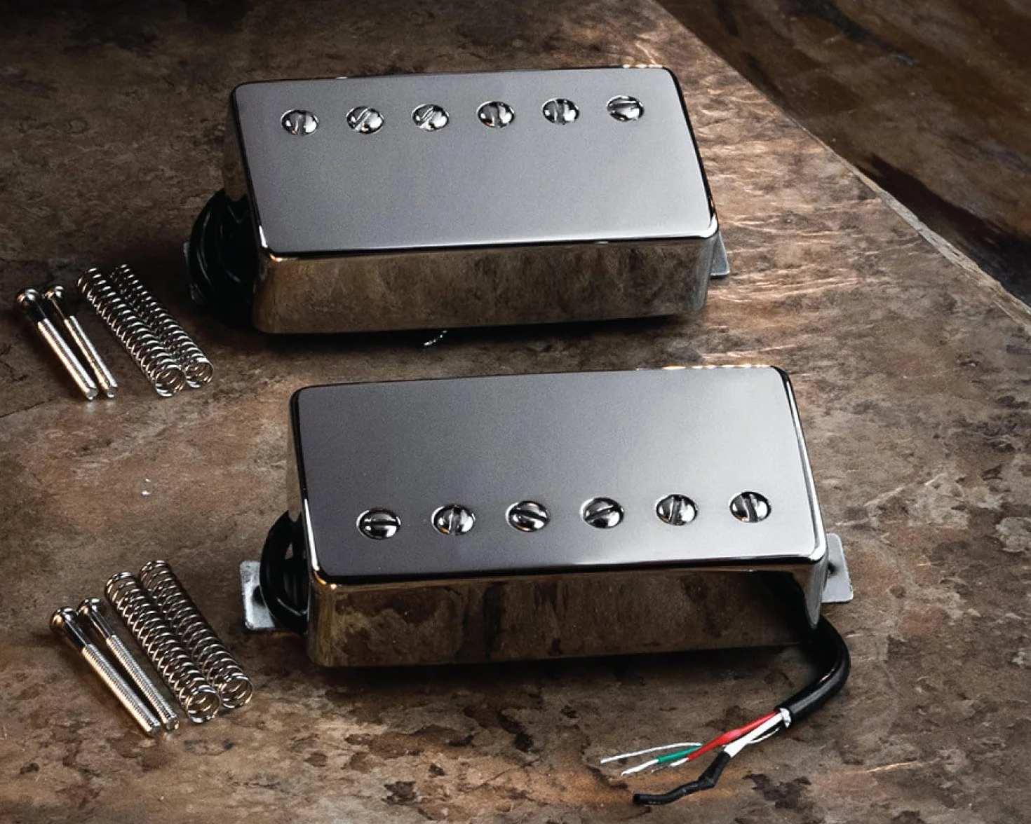 Tonerider Birmingham Humbucker - Juego de pastillas Humbucker, níquel, 50 mm de espaciado, 5 imanes Alnico, crujido británico, ideal para división de bobinas, cableado de 4 conductores
