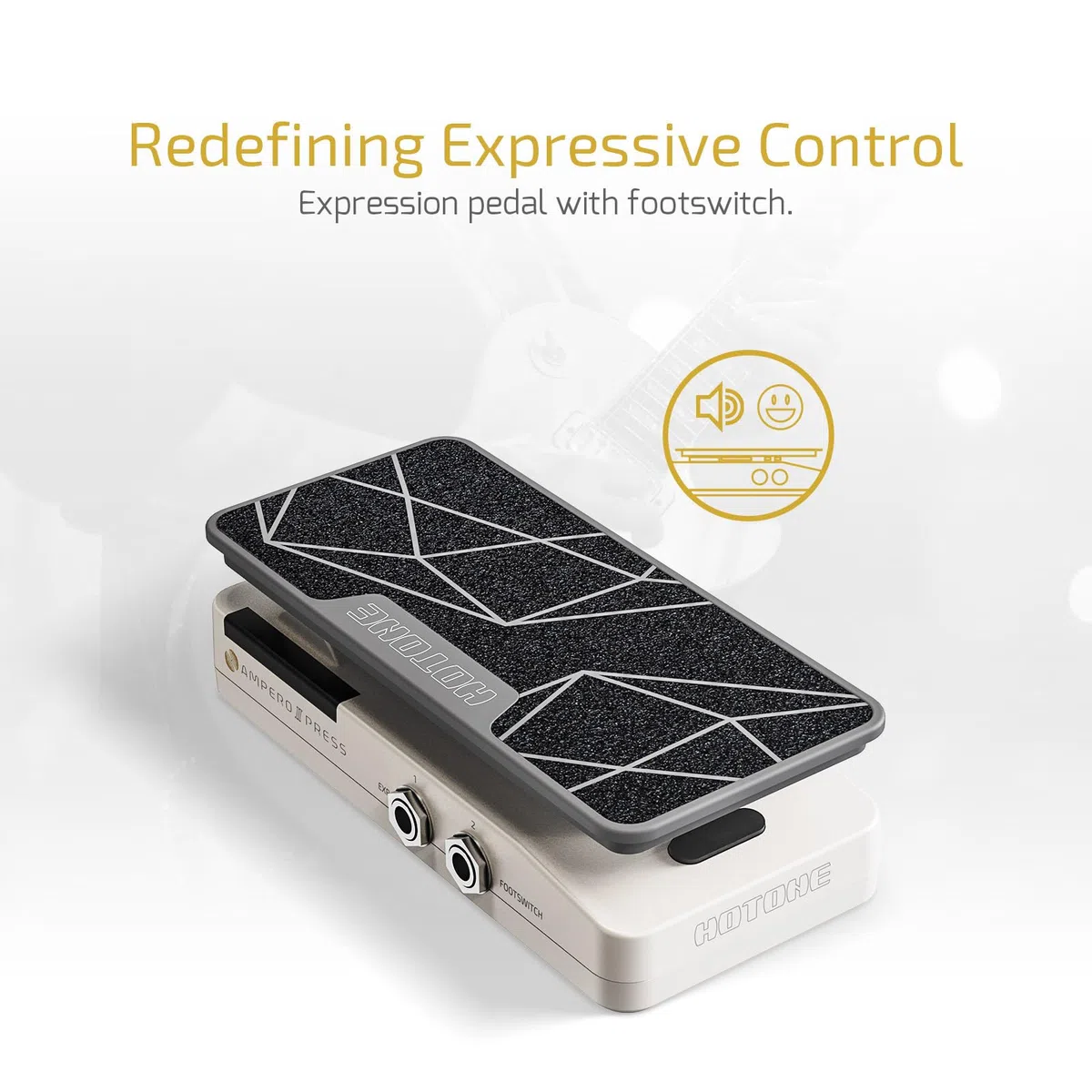 Hotone Pedal de efectos pasivos de volumen y expresión 2 en 1 para guitarra EXP (Ampero II Press)