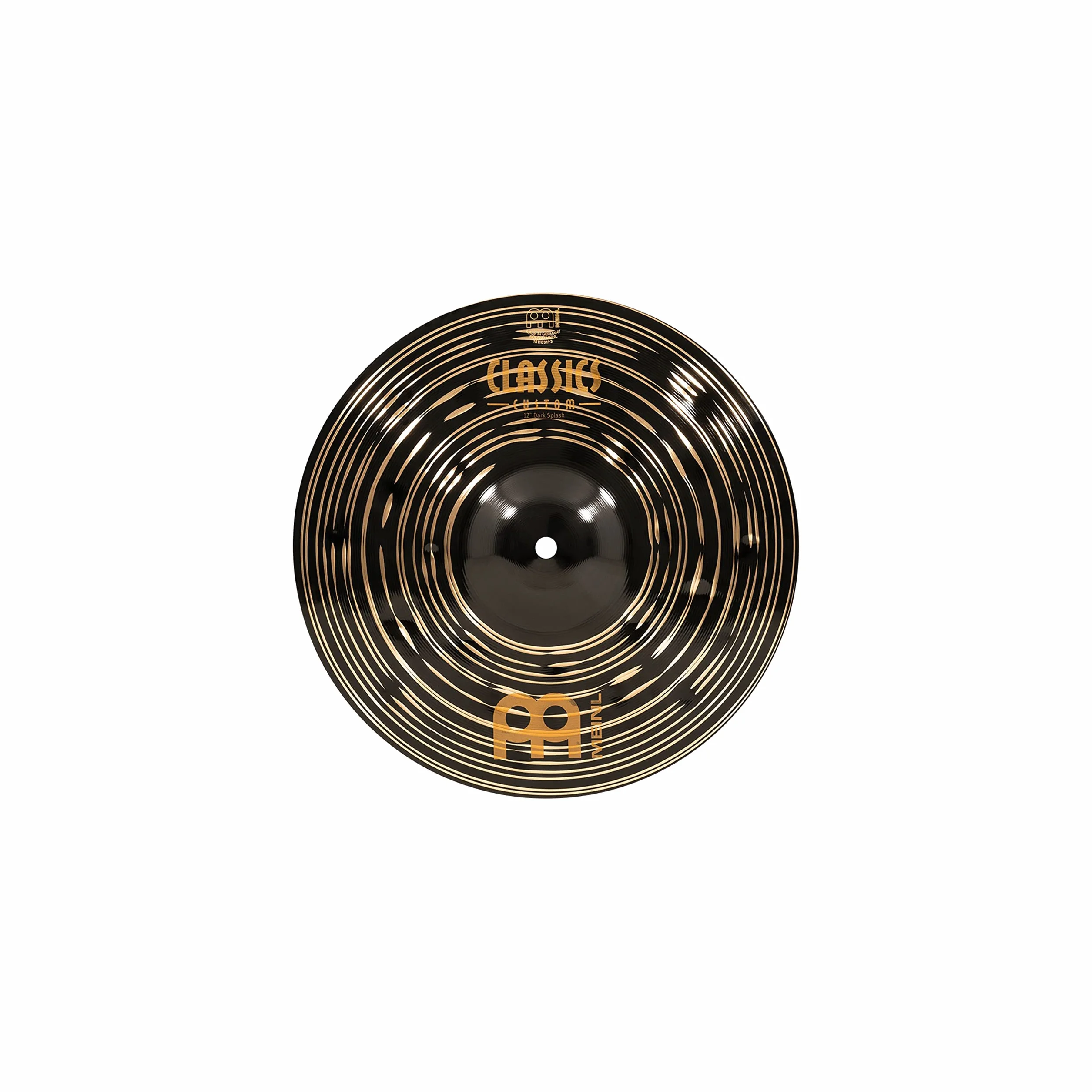 Meinl Cymbals Classics Custom Dark Plato Splash de 10 pulgadas (25,40cm) Platillos de Batería - Bronce B12, Acabado Oscuro (CC10DAS)