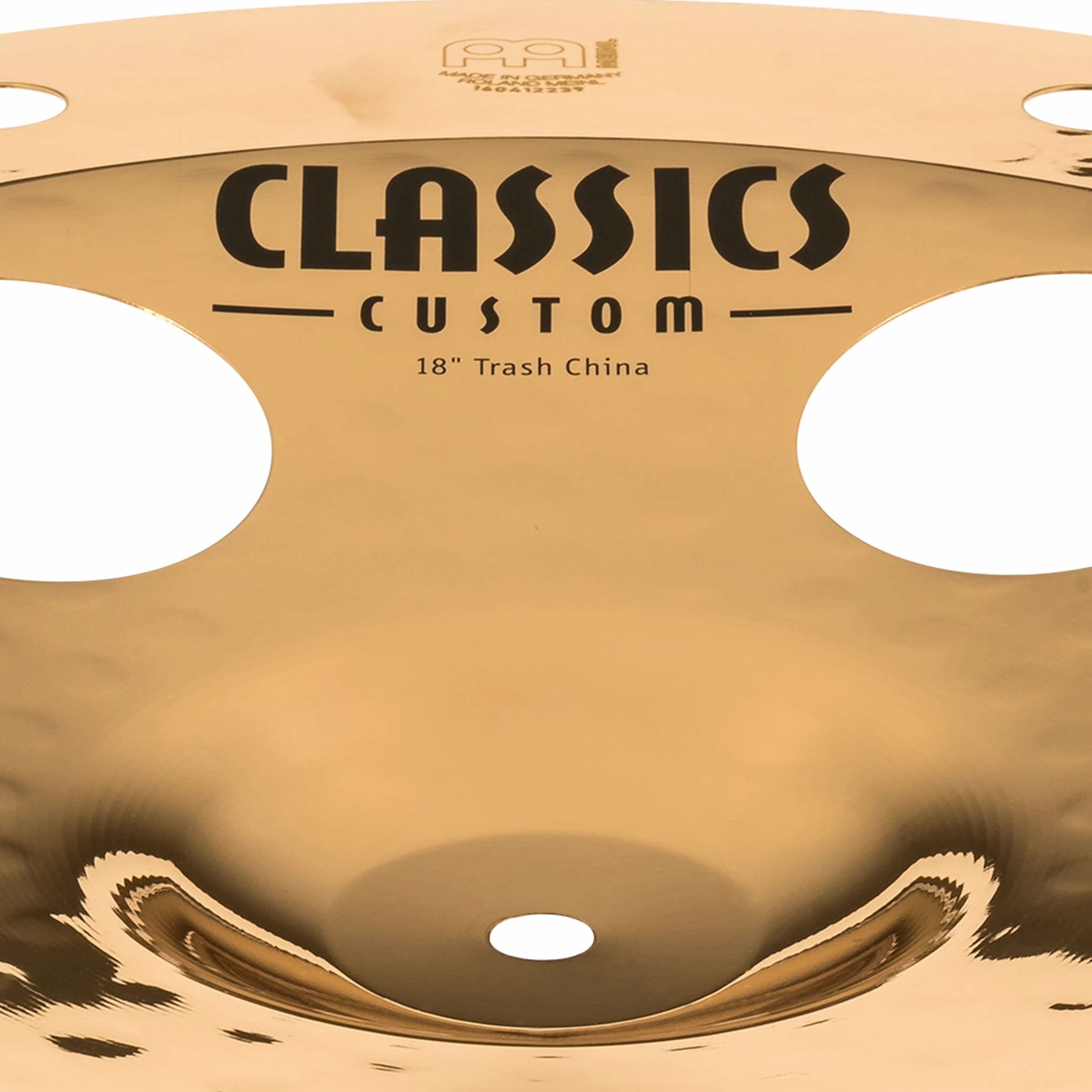 Meinl Cymbals Classics Custom Brilliant Plato Trash China de 18 pulgadas (45,72cm) Platillos de Batería - Bronce B12, Acabado Brillante (CC18TRCH-B)