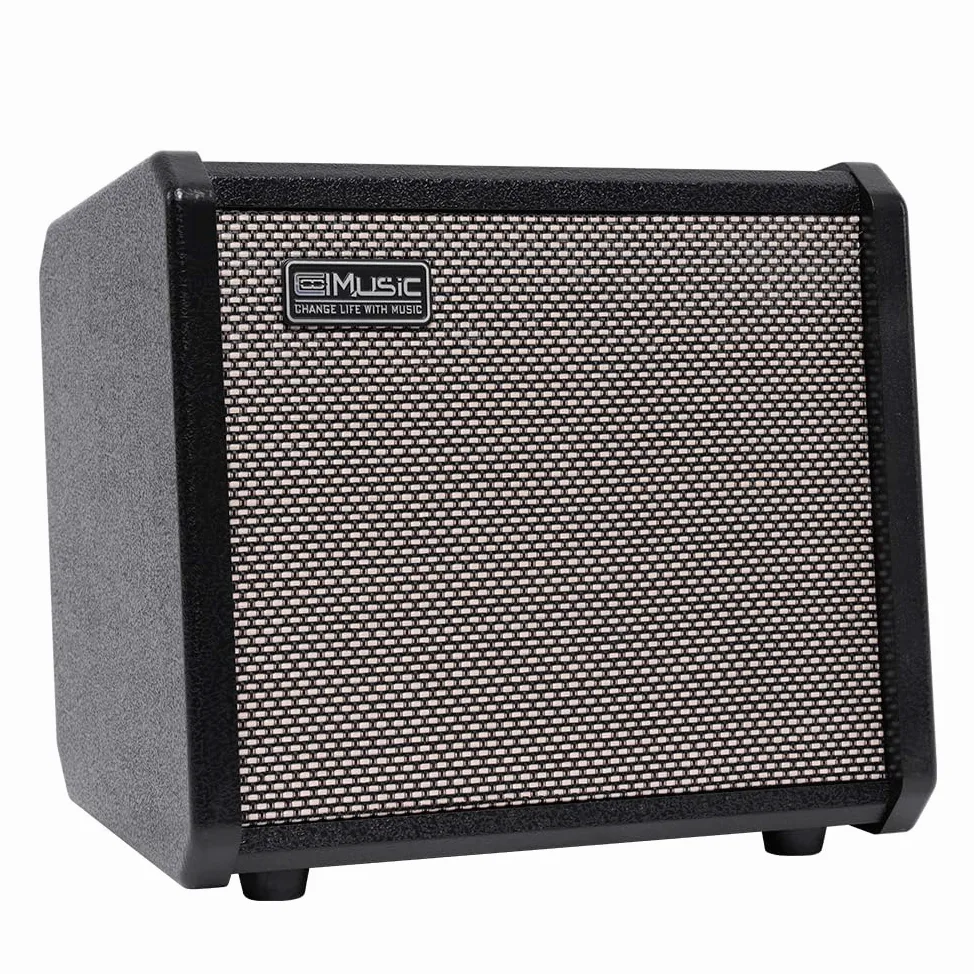 TS20 - Amplificador combinado de graves de 20 W, color negro, apto para bajo, altavoz de 6.5 pulgadas, circuito de sobremarcha, interruptor de contorno intermedio