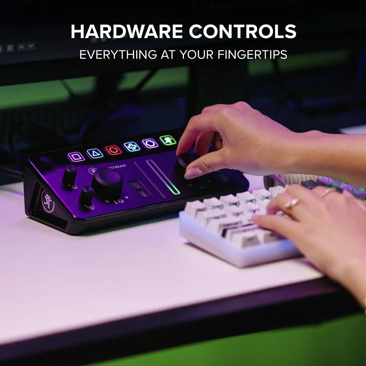 MACKIE MainStream interfaz completa para streaming en directo y captura de vídeo con teclas de control programables, software Matrix, HDMI Capture y Thru, concentrador USB-C, alimentación por bus
