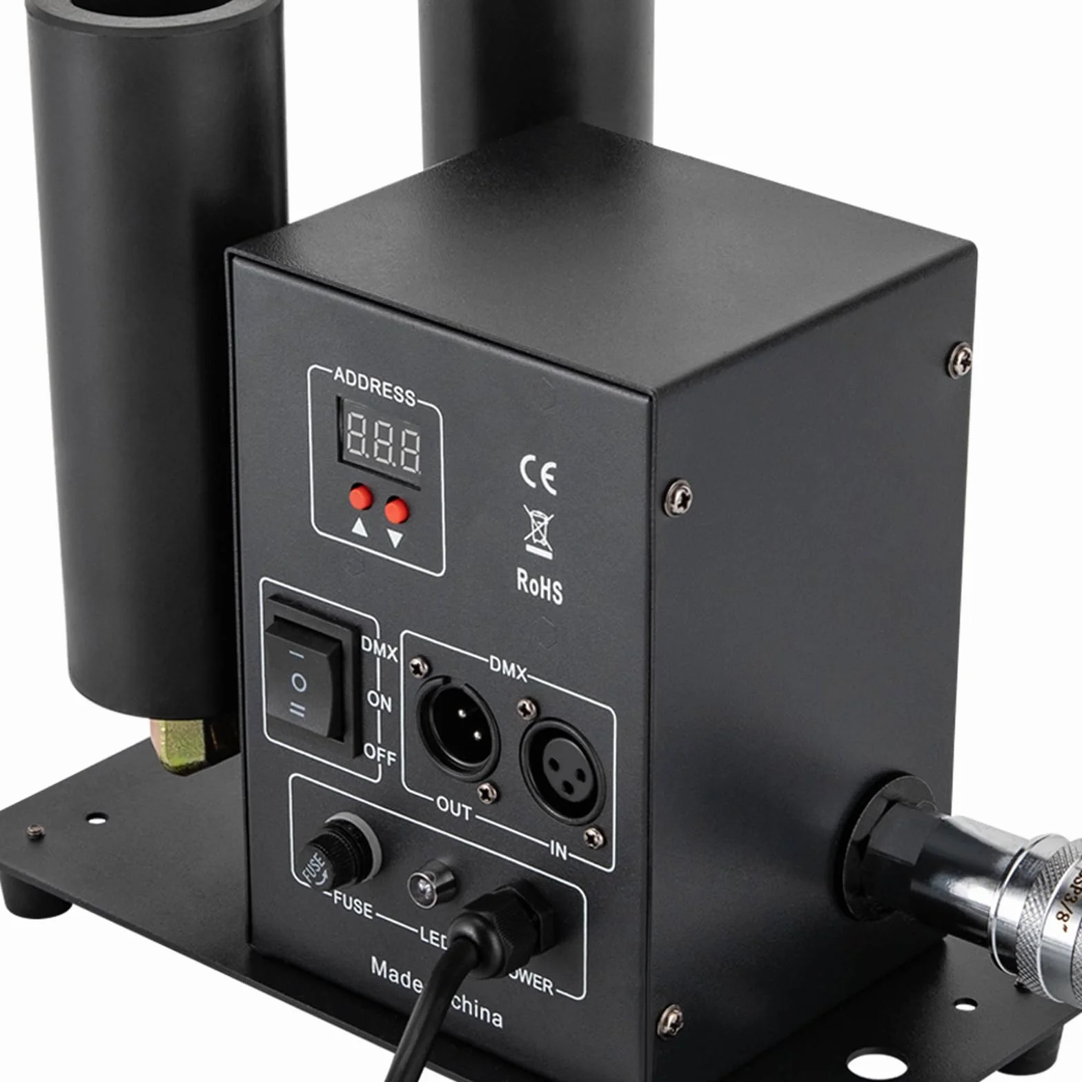 Co2 Jet Machine - Máquina de humo de doble tubo Co2 Cryo Jet + manguera de 5 m, 200 W, DMX, manual, modo de control dual, para bares, banquetes, bodas