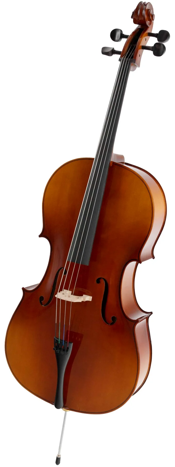 Classic Cantabile Student Cello 4/4 - tapa de abeto laminado - fondo, aros, mástil y puente de arce - diapasón: tilo tintado - clavijas y cejuela de arce ennegrecido - incluye arco y funda