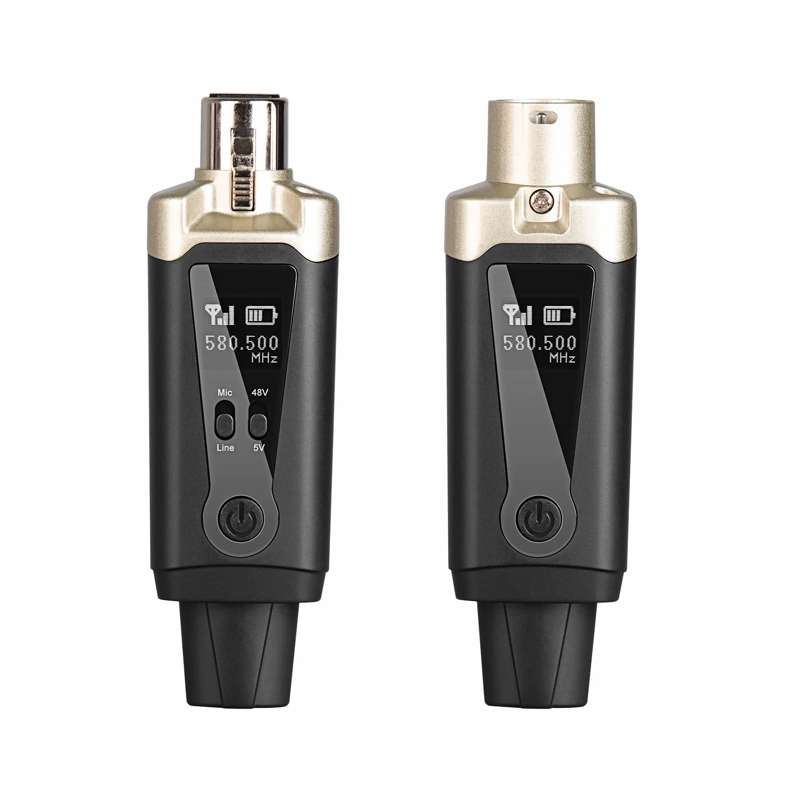 Depusheng T9 System de micrófono inalámbrico, XLR Transmisor y XLR Receptor Inalámbrico System para Micrófonos Dinámicos y Condensador, Mezclador, Sistema PA, Altavoces
