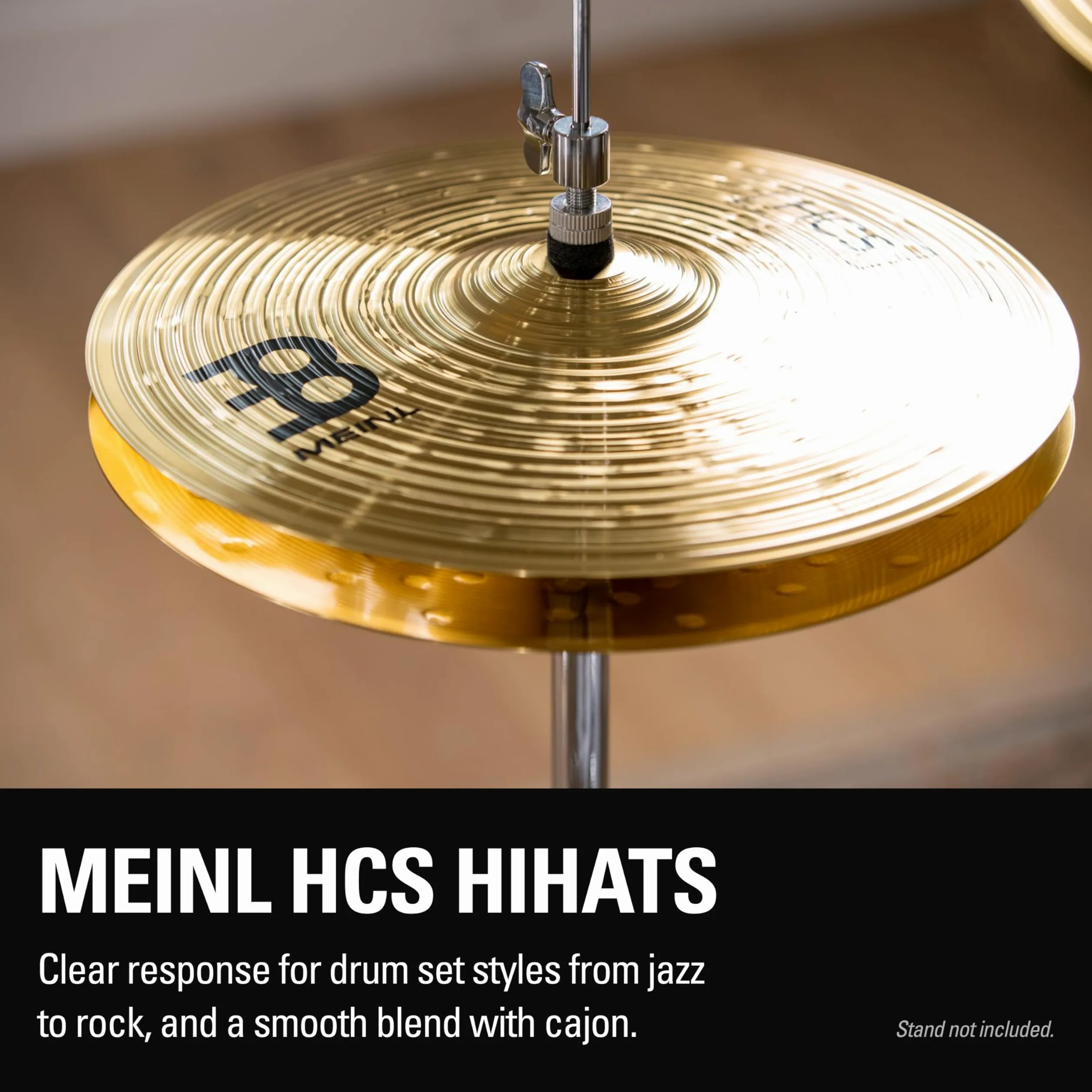 Meinl Cymbals HCS Plato Hihat de 14 pulgadas (35,56cm) Platillos de Batería – Pareja – Latón, Acabado Tradicional (HCS14H)