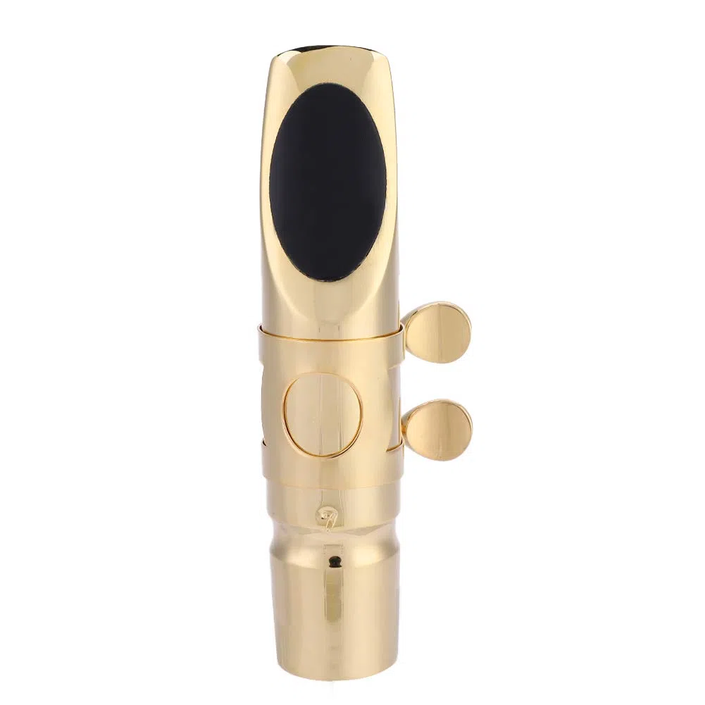 Boquilla de Saxofón 7C, Eb Alto Sax Saxofón Boquilla Metal con Cap Pads Instrumentos musicales Accesorio