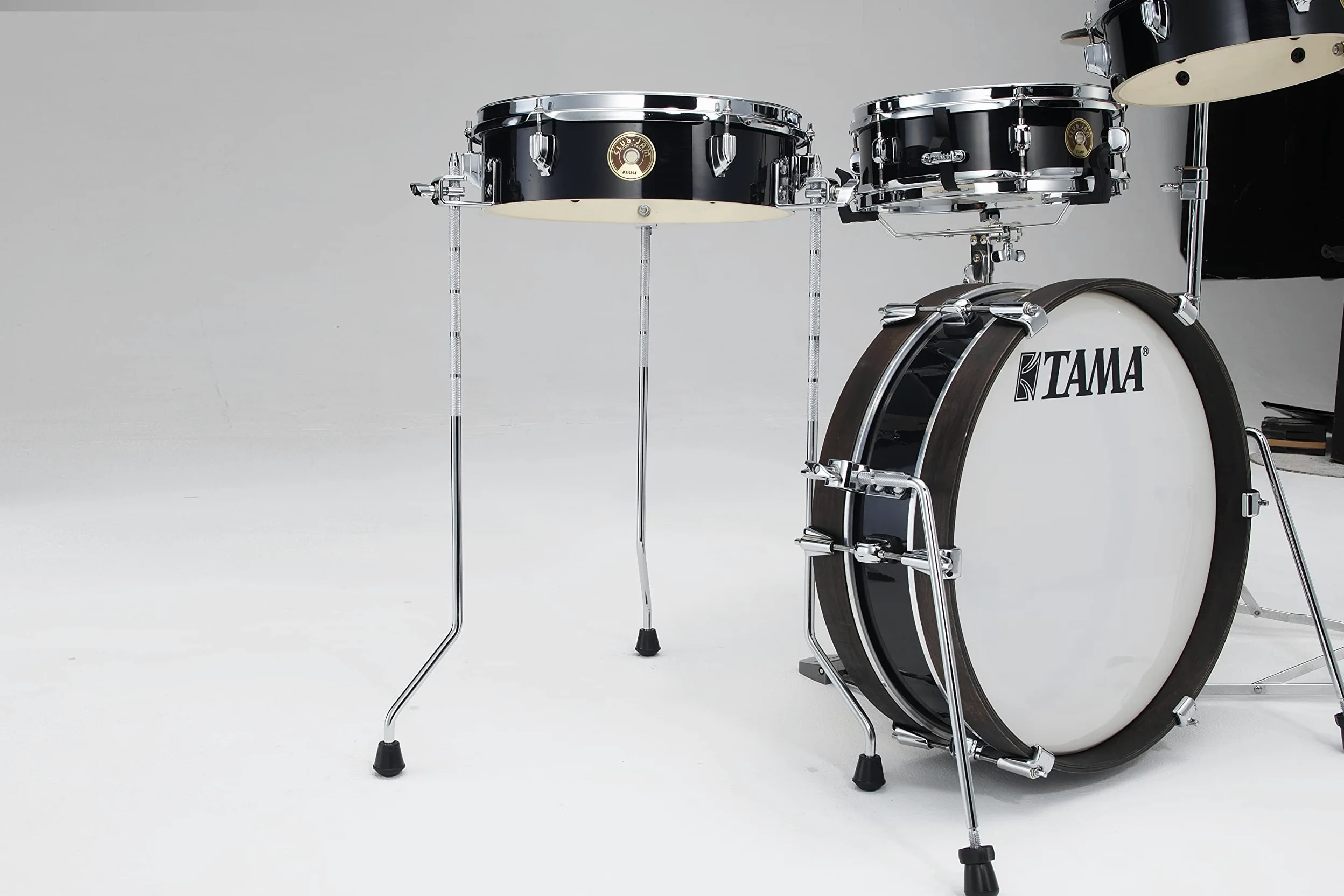 TAMA LJK48P-HBK Club-Jam Hairline - Batería para tortitas (4 piezas), color negro y cromado