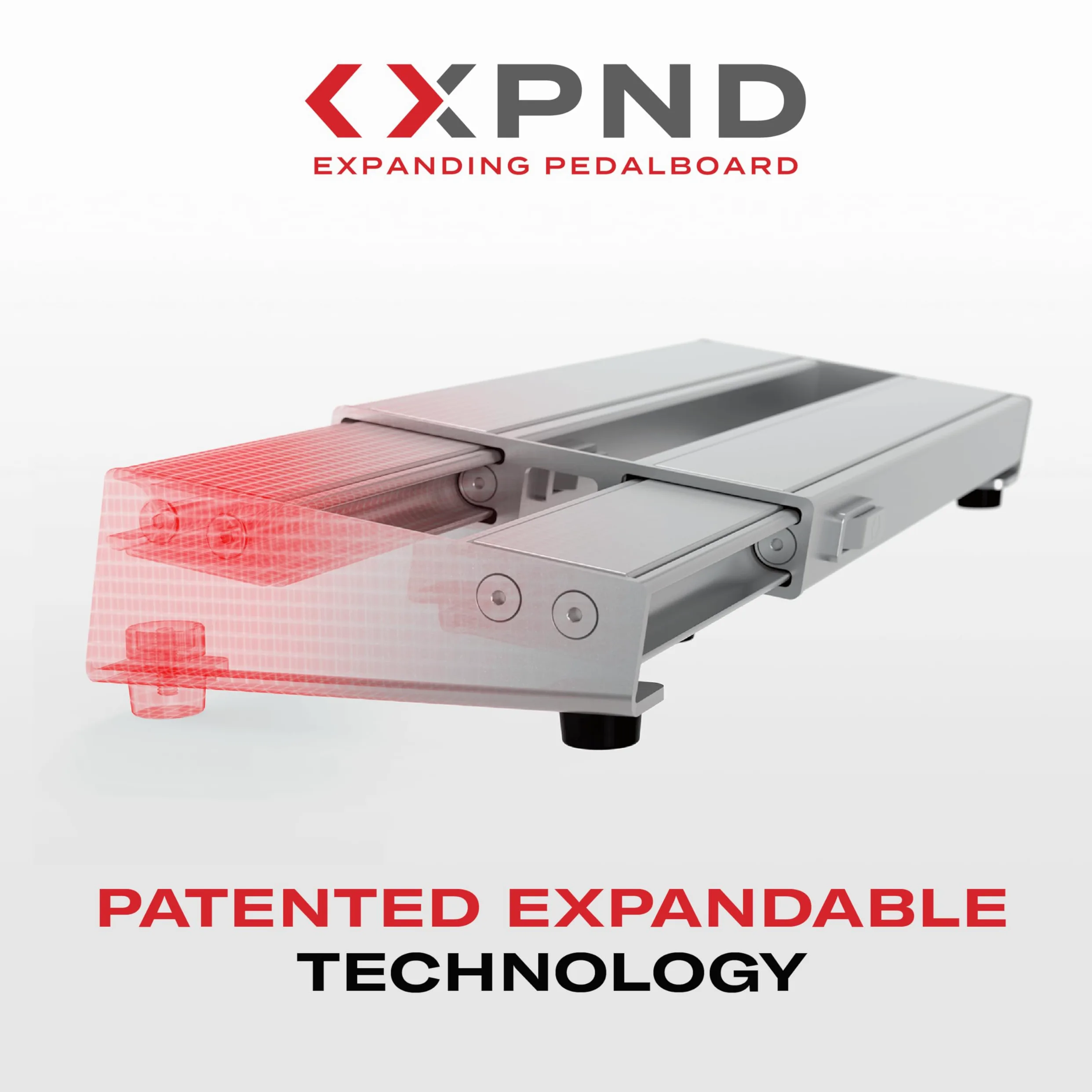 D'Addario XPND Pedal Board - Pedalboard Guitarra - Pedaleras para Guitarra - 1 Filas, Ligera, Duradera Pedalera de Aluminio - Velcro Pre-Aplicado para Intercambiar Pedales