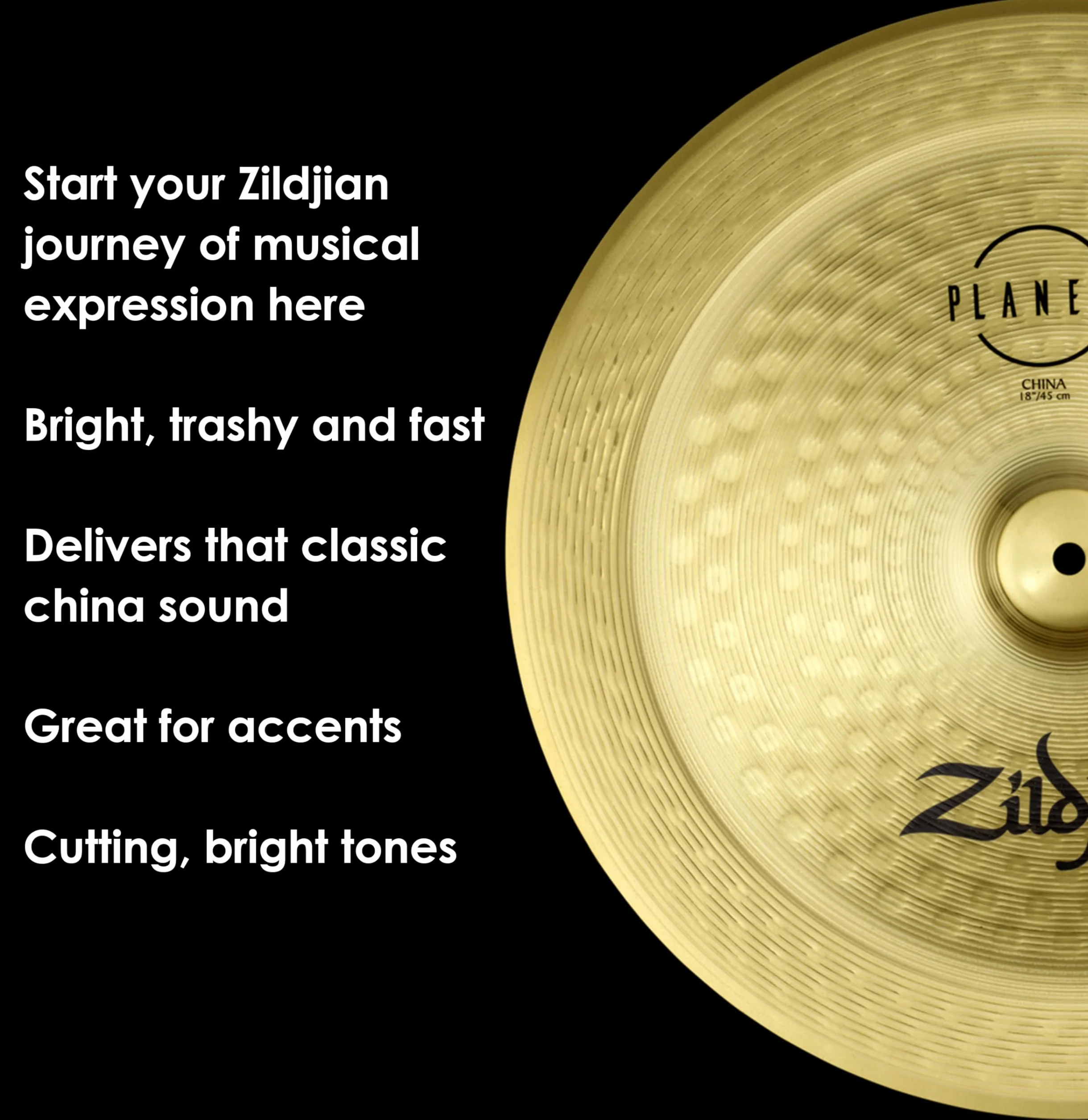 Zildjian ZP18CH Planet Z Series - Platillo tipo China, 18",Nuevo Modelo