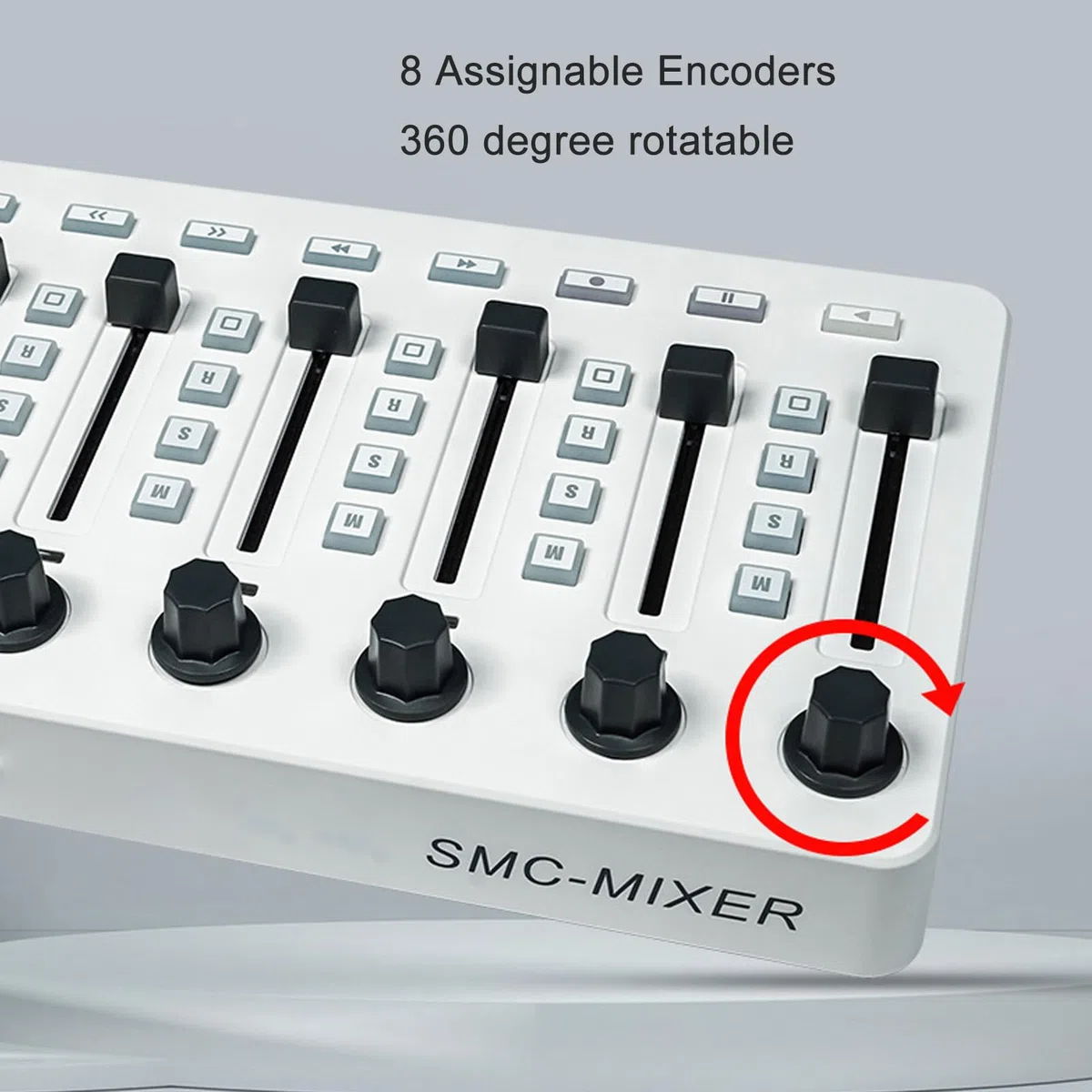 Mezclador de controlador MIDI profesional con Bluetooth USB Conectividad 8 Botones Push 43 Teclas de control 8 Perillas portátiles de producción de música portátil para estudio