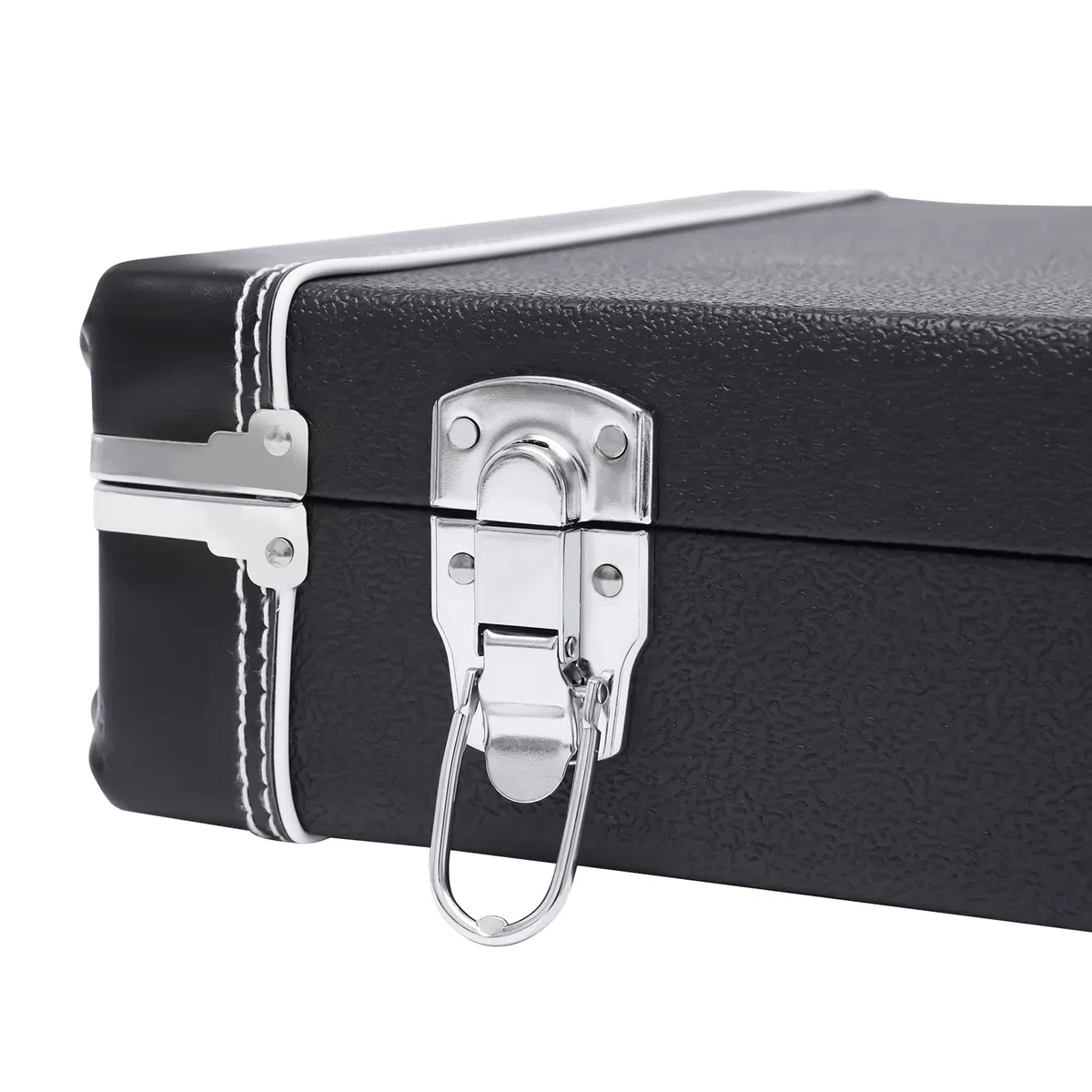 Funda rígida para guitarra eléctrica, color negro, funda rígida rectangular con llave, estuche de transporte para la mayoría de guitarras eléctricas, como clase ST, Tele, Fender y Ebenezer