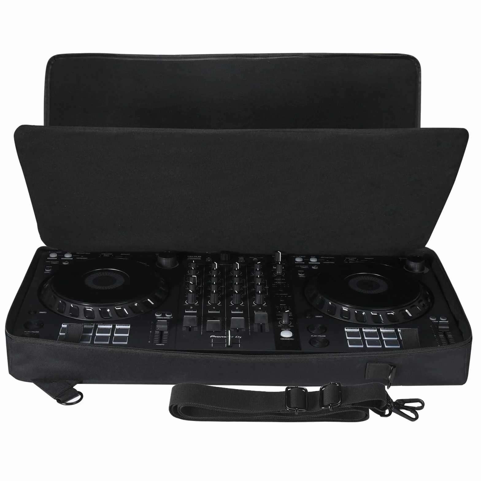 Portátil Controladores de DJ Estuche de Viaje Bolsa de Hombro Mochila Fundas para Pioneer DJ DDJ-FLX6/DDJ SX SX2 SX3 Controladores de DJ,Auriculares,Tableta,Cable,Cargador,Accesorios(Negro)