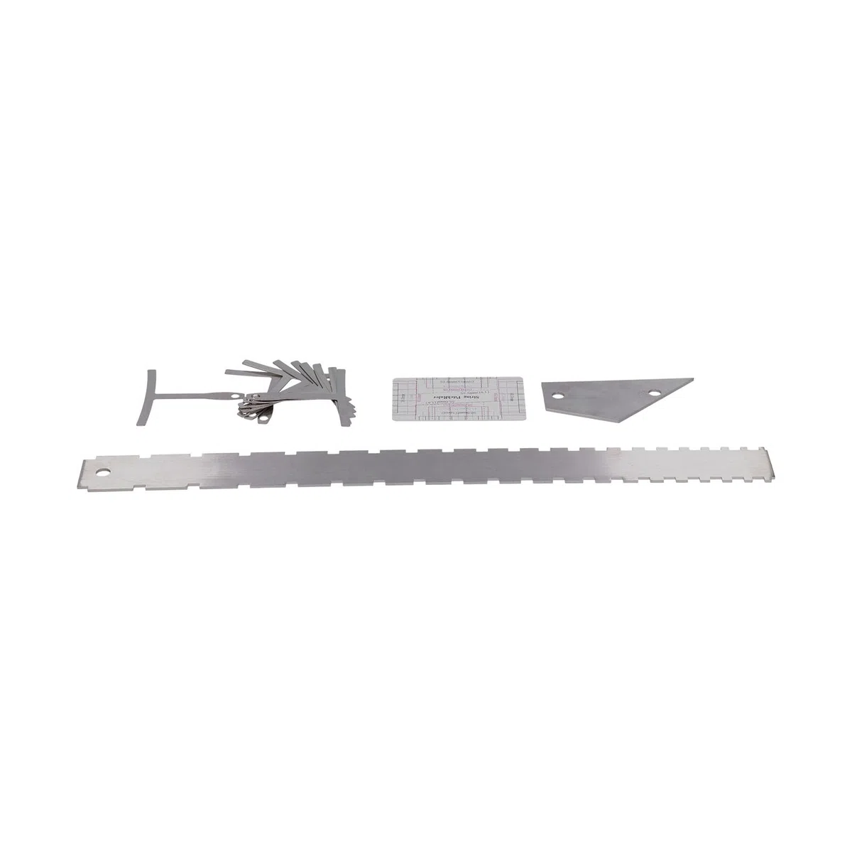 Generic Juego de Herramientas de Medición de Guitarra de Acero Inoxidable, Regla de Nivelación de Precisión, Kit de Calibre para Luthier, Acorde de de Cuello Plateado (SILVER)