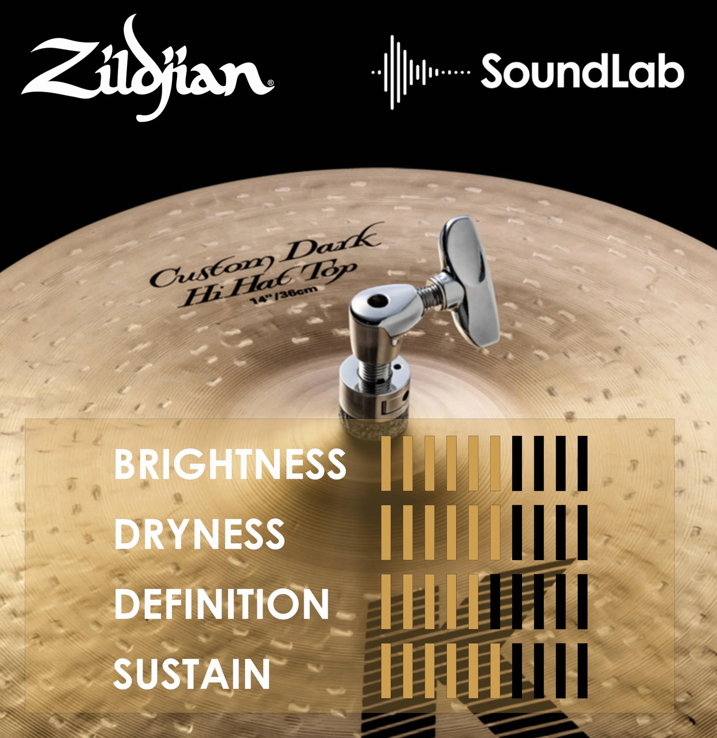Zildjian K Custom Series - 14" Dark Hi Hat Cymbals - Pair