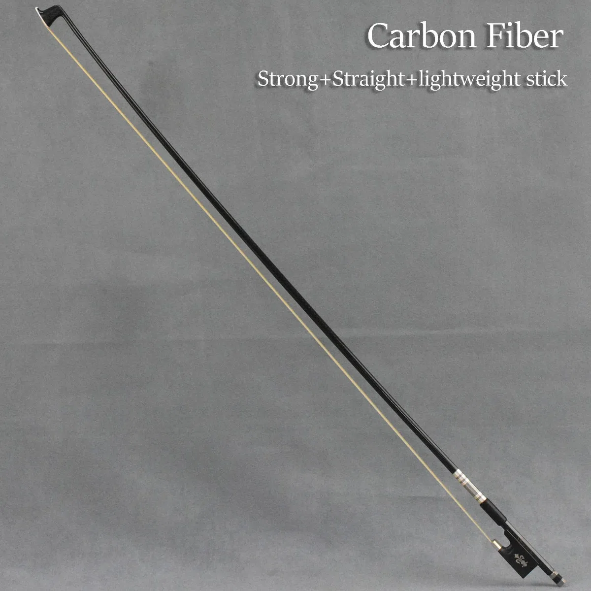 4/4 tamaño Nuevo arco de violín de fibra de carbono texturizado Modelo popular Crin de caballo bien seleccionada de Mongolia para jugadores profesionales Diseño elegante