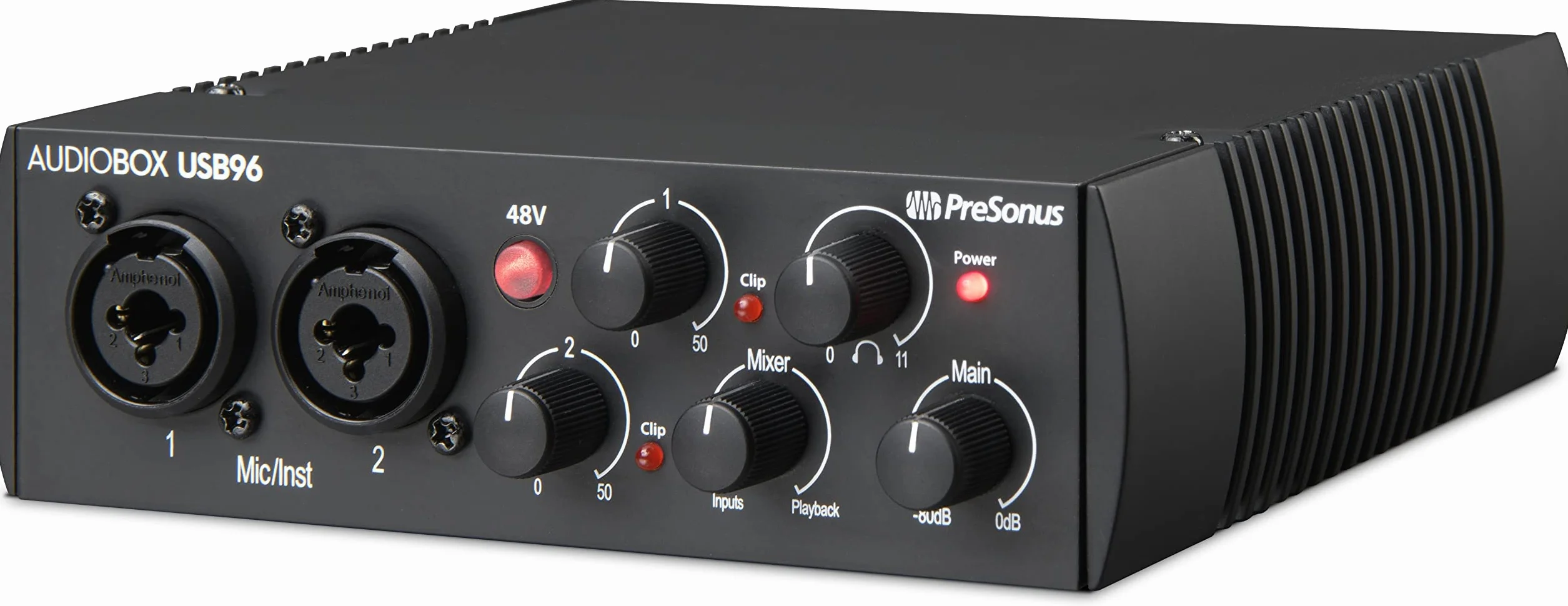 PreSonus AudioBox 96 - Interfaz de Audio USB, Para Grabación, Difusión, Podcasting con Paquete de Software incluido Studio One Artist, Ableton Live Lite DAW, Edición del 25º Aniversario