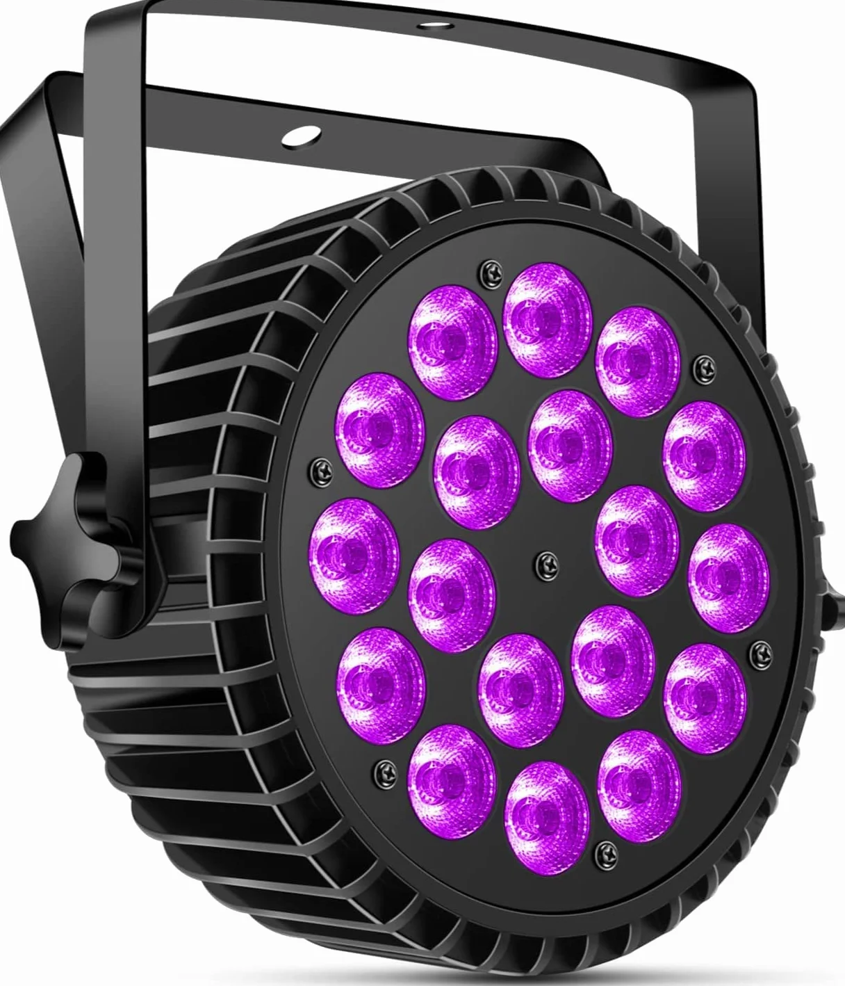 Proyector par LED UV 200W 18 LED luce de escena proyector discoteca luz fiesta, 8CH RGB DMX estroboscópico sonido modo activo iluminación del escenario DJ para show bar fiesta halloween