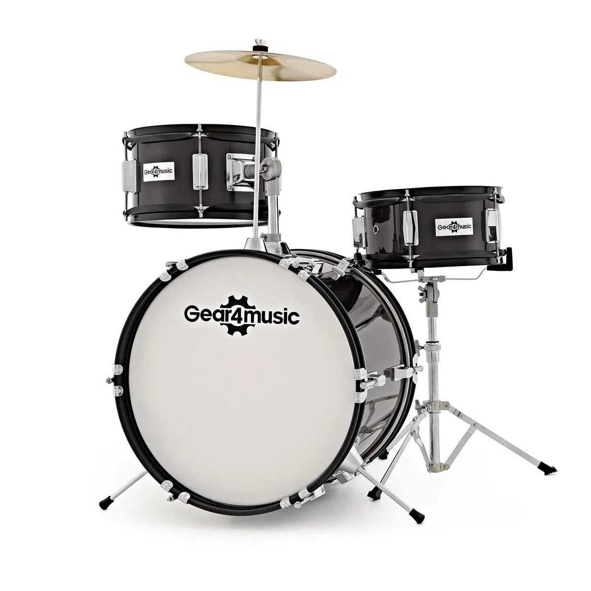 Batería Júnior de 3 Piezas Gear4music, Negro