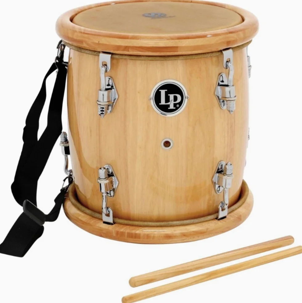 LP Latin Percussion LP271-WD - Tambora con parches de piel natural