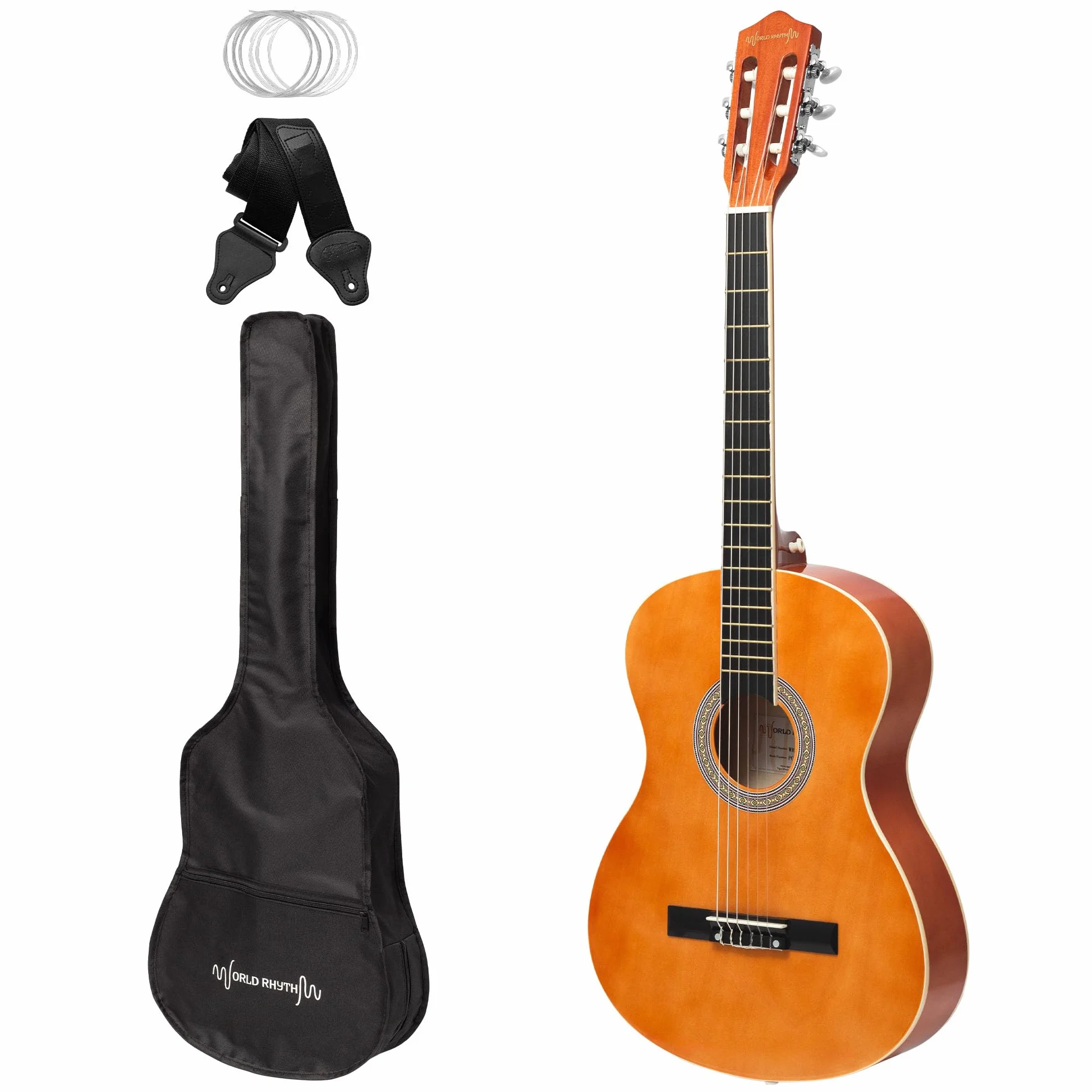 Guitarra clásica 4/4 - Guitarra española natural para principiantes, guitarra de tamaño completo, óptima para niños mayores de 12 años