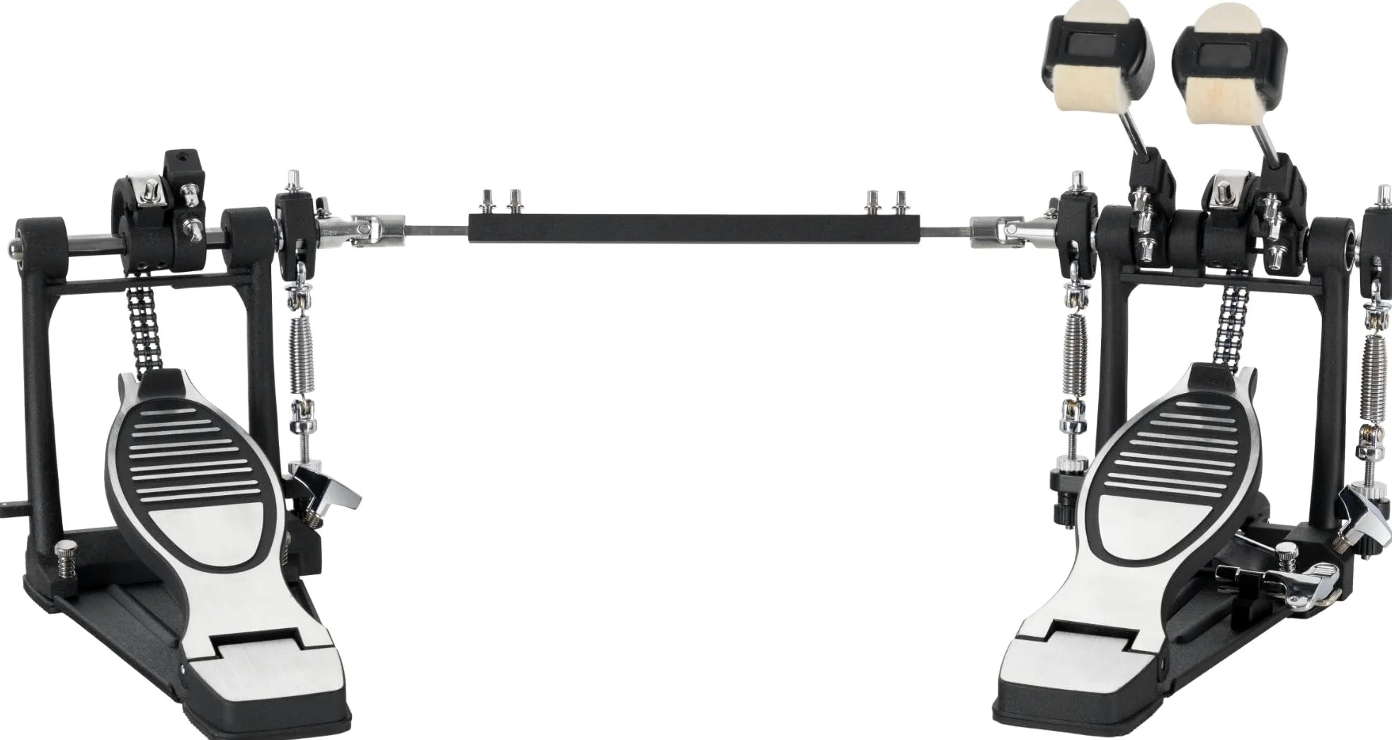 XDrum Pedal Pro Doble (2 Pedales, Doble Cadena, 4 Side Beater, Soporte adicional para beater izquierdo, ideal también para baterías con 2 bass drums)