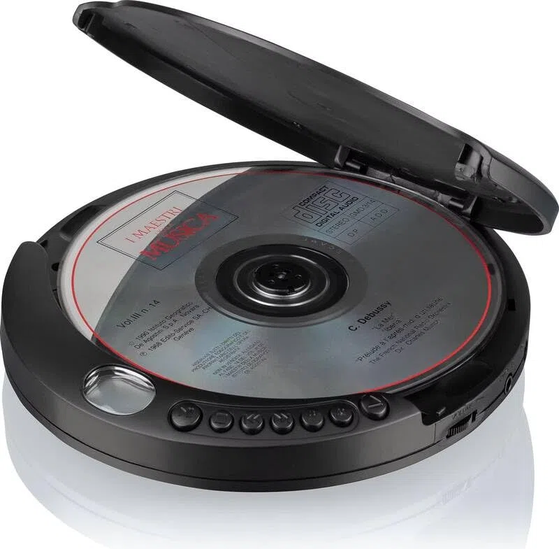 Roadstar PCD-499BT Discman, Reproductor de CD-MP3 / WMA, con Bluetooth, CDA,CD-R, CD-RW, Portátil con Auriculares Incluidos, Inalámbrico, Función Antichoque, Pantalla LCD, Pilas, Cable USB, Negro