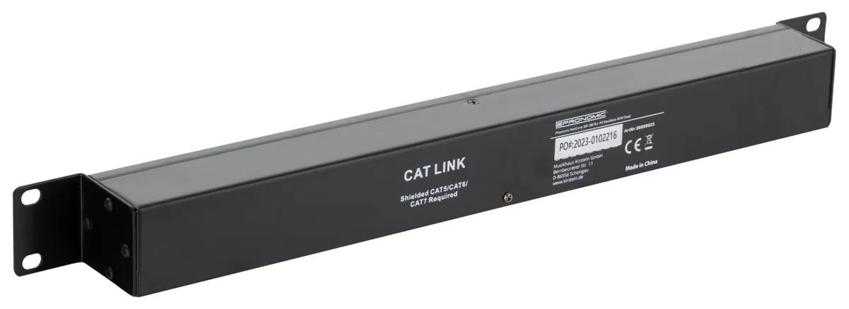Pronomic NetCore SR-3M Multicore-Rackbox M/M Dual - Unidad de rack con 2x 4 conectores XLR (male) y 4x conector RJ45 - para transmitir señales analógicas o digitales mediante cable de red