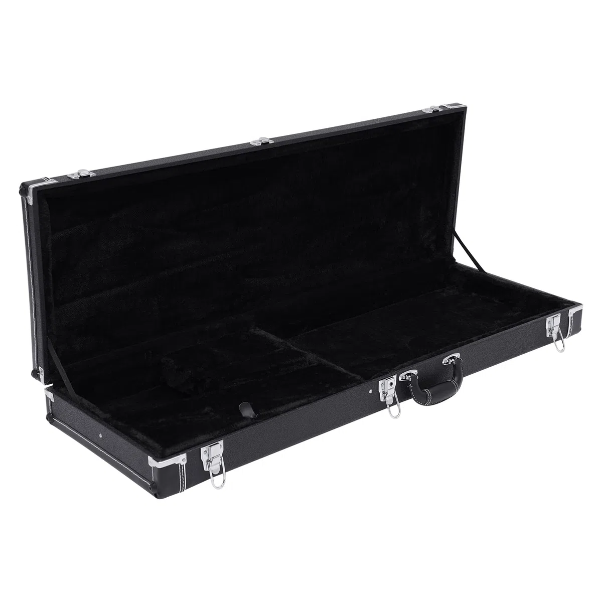 Funda rígida para guitarra eléctrica, color negro, funda rígida rectangular con llave, estuche de transporte para la mayoría de guitarras eléctricas, como clase ST, Tele, Fender y Ebenezer