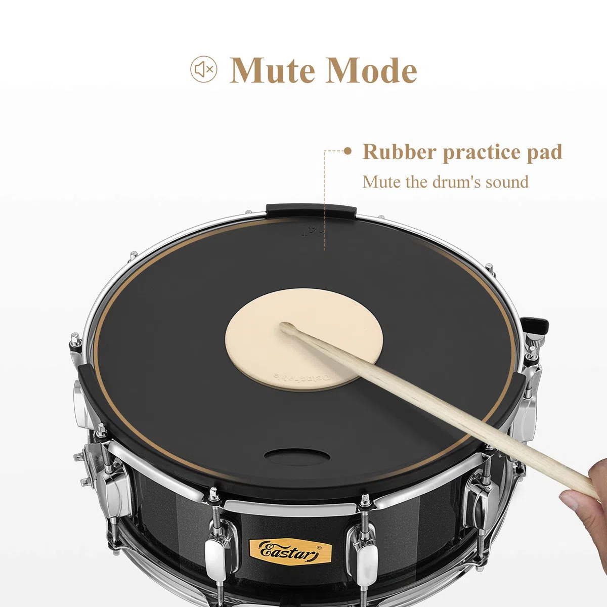 Eastar EDS-1455SBK Snare Drum Set，Starry Black