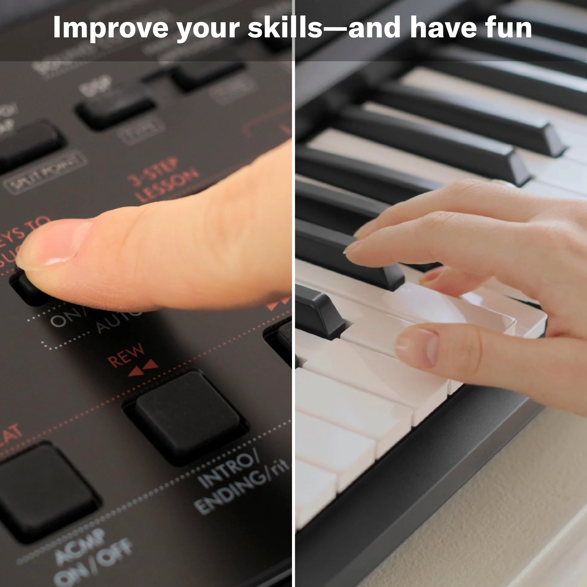 Yamaha PSR-EW320 Teclado portátil para principiantes, 650 voces de instrumentos auténticos y 76 teclas sensibles a la pulsación con polifonía de 48 notas, incluye 2 clases online