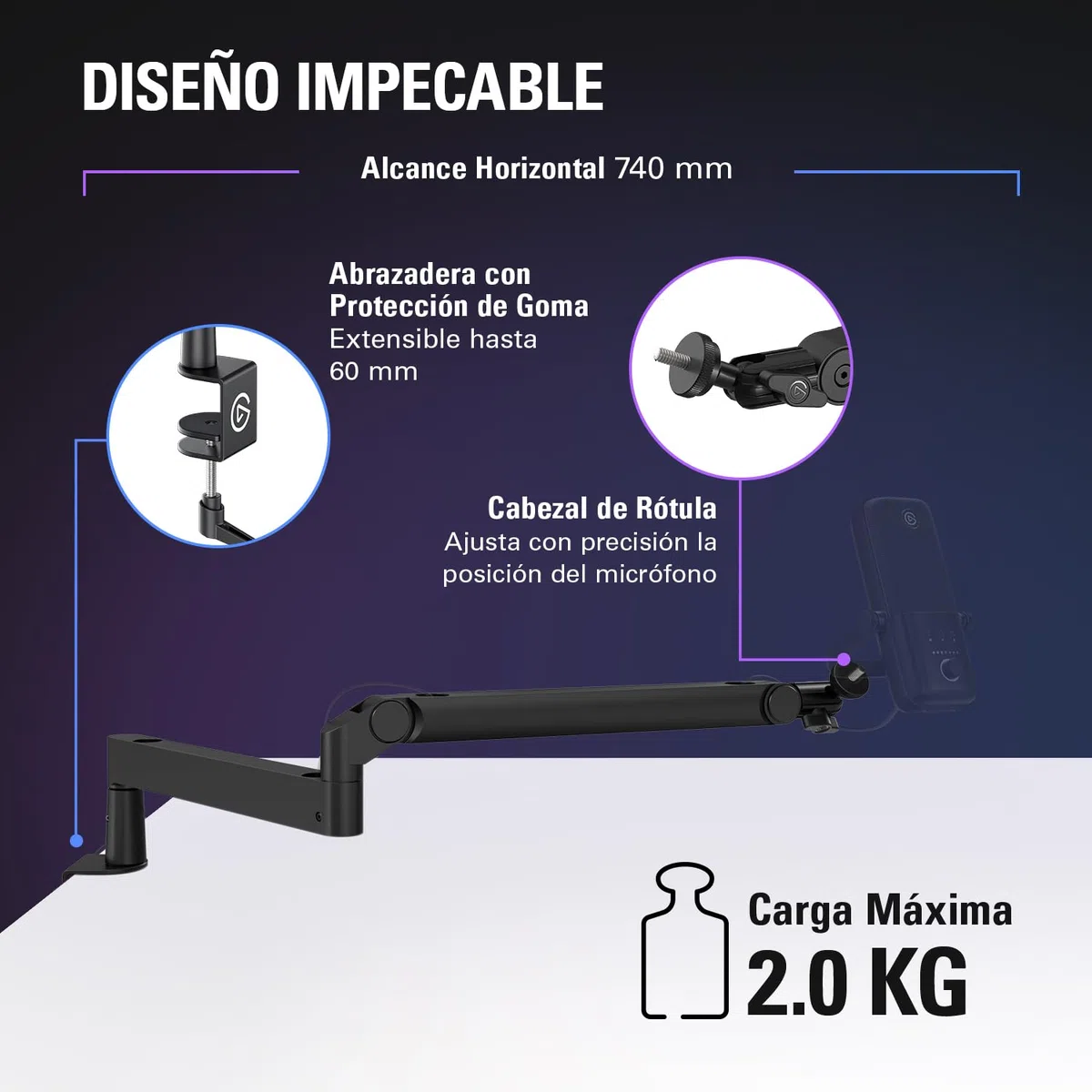 Elgato Wave Mic Arm LP - Low Profile Boom Arm