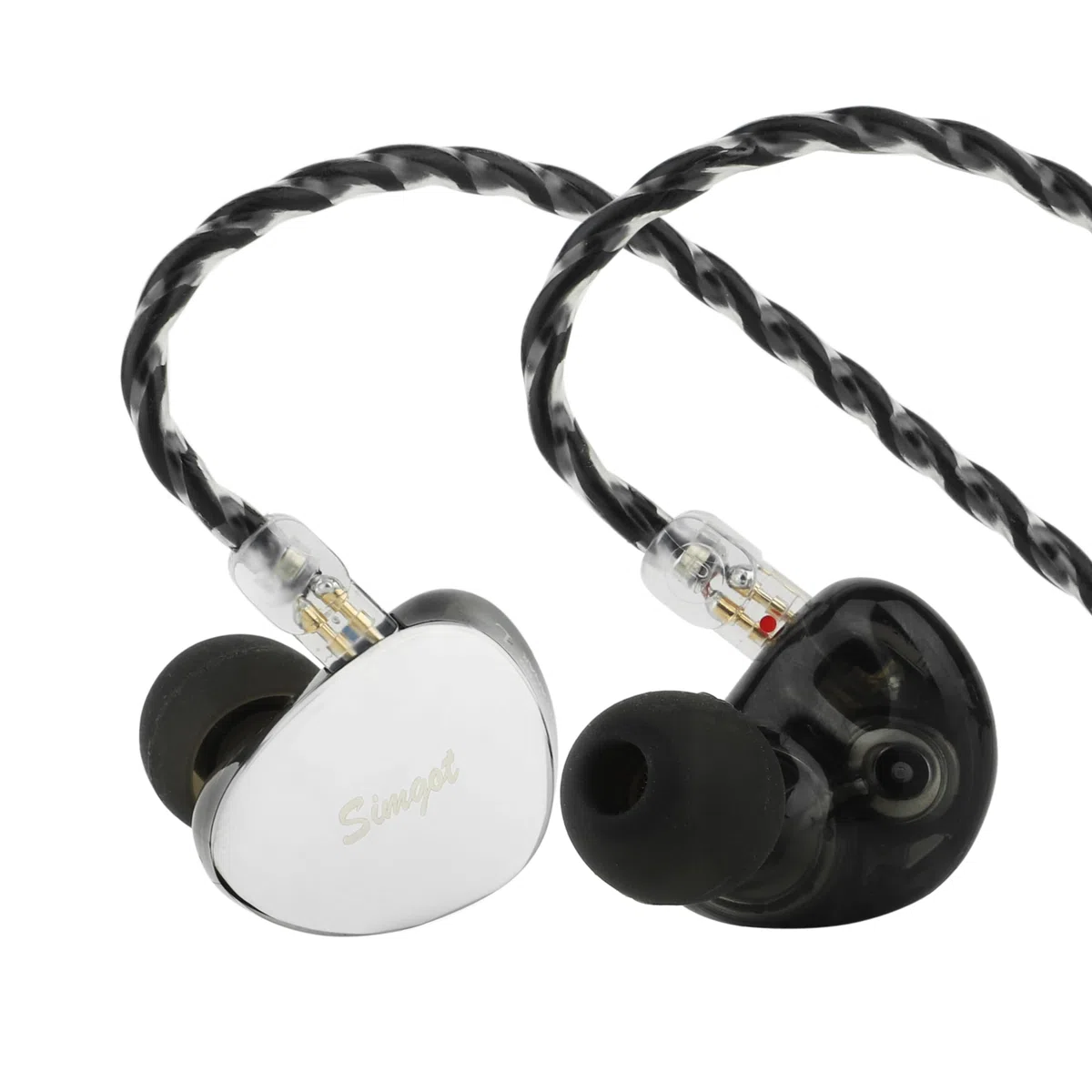 Linsoul SIMGOT EG280 in Ear Monitor, 1DD+1Planar HiFi IEM, Auriculares para Gaming con Micrófono, Cable OFC Desmontable de 1.7 Metros con 2pin, con Adaptador USB-C, para Juegos FPS y Músico Audiófilo