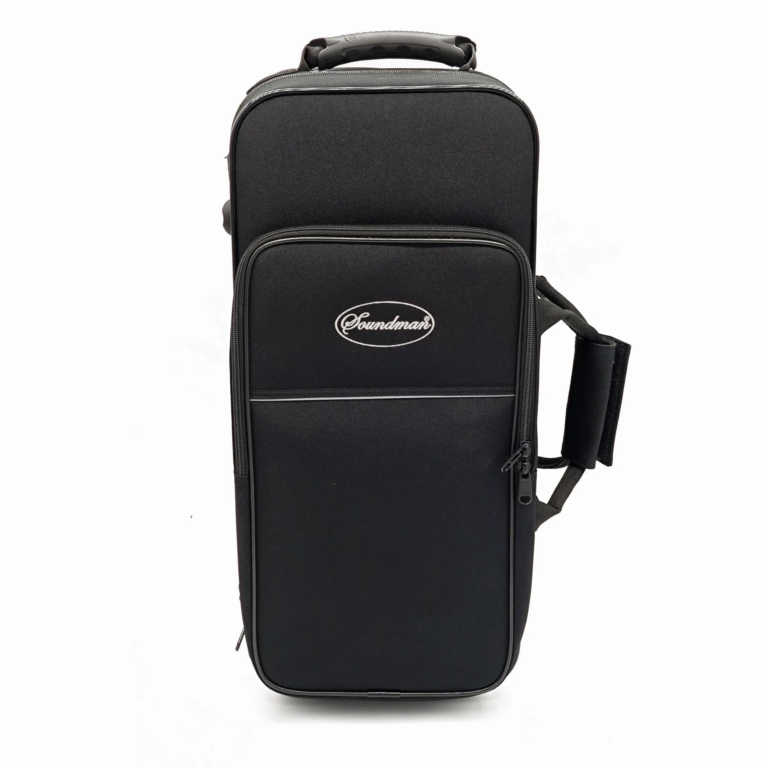 soundman Maleta para trompeta – Maletín de trompeta de alta calidad – Robusto, interior suave acolchado, con correas de mochila plegables, generoso bolsillo para partituras y compartimentos para