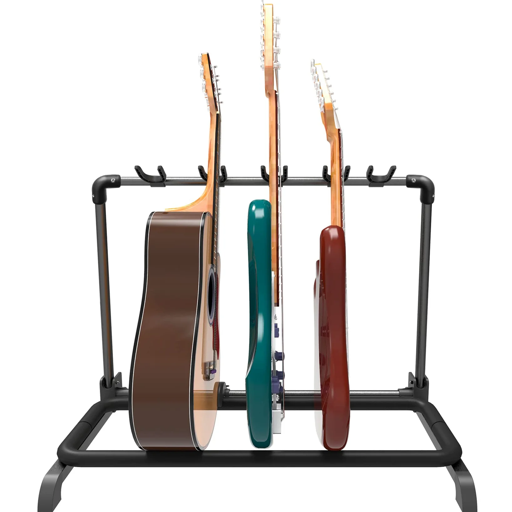 GUITTO Soporte Plegable Universal para Guitarras, Bajo y Guitarra Acústica - 5 Soportes GGS-07