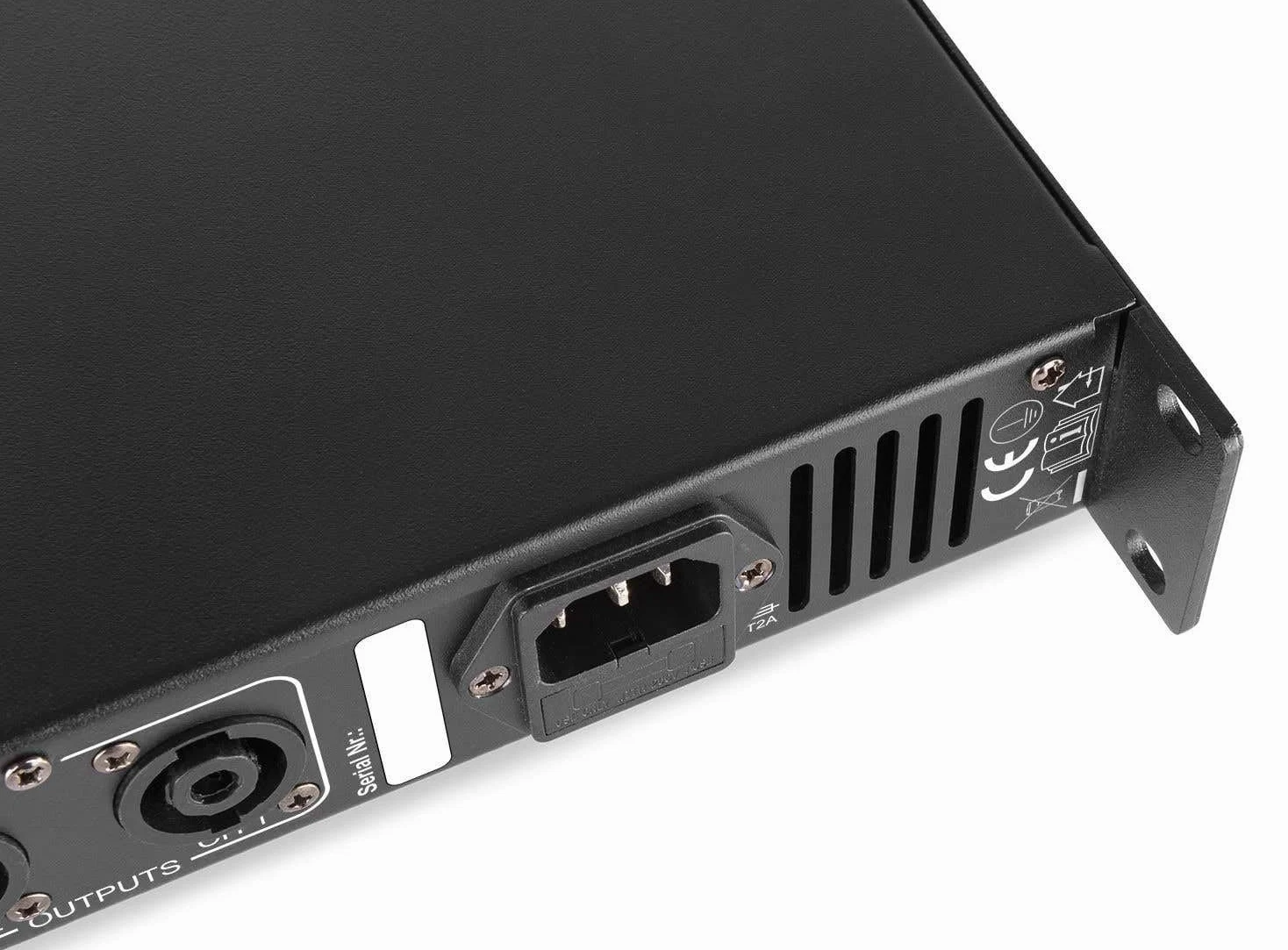 Vonyx VDA500 Etapa de Potencia 2 x 250w, Amplificadores Compactos Estéreo en 1 Unidad de Rack, Instalación Fija o Aplicaciones Móviles, Entradas XLR y Jack 6.3mm, Salida NL-4 de Altavoz, 500W Clase D