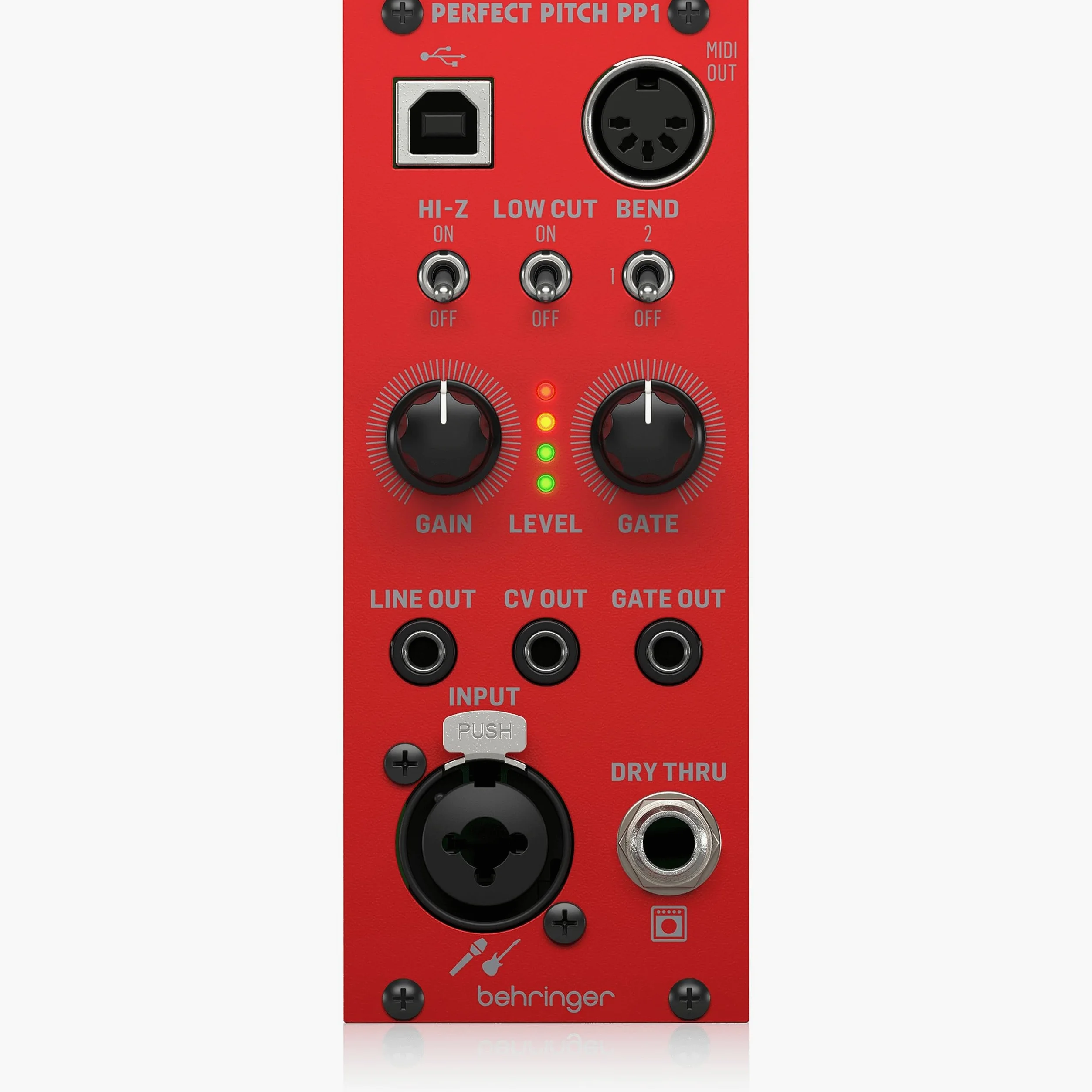 Behringer PERFECT PITCH PP1 Módulo Conversor de Guitarra y Audio a MIDI, USB y CV para Eurorack