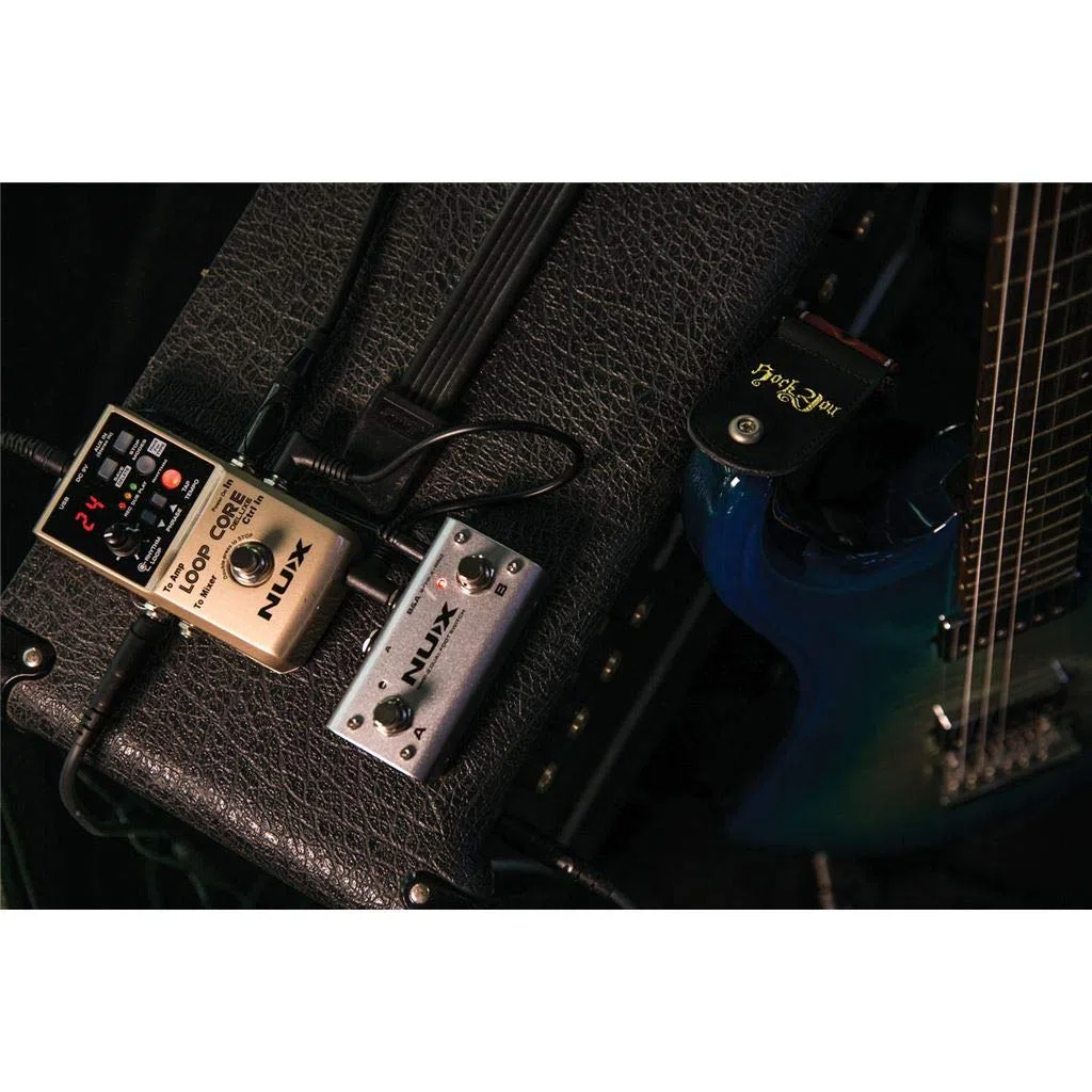 Nux Pedal Looper y caja de ritmos + pedal de 2 vías