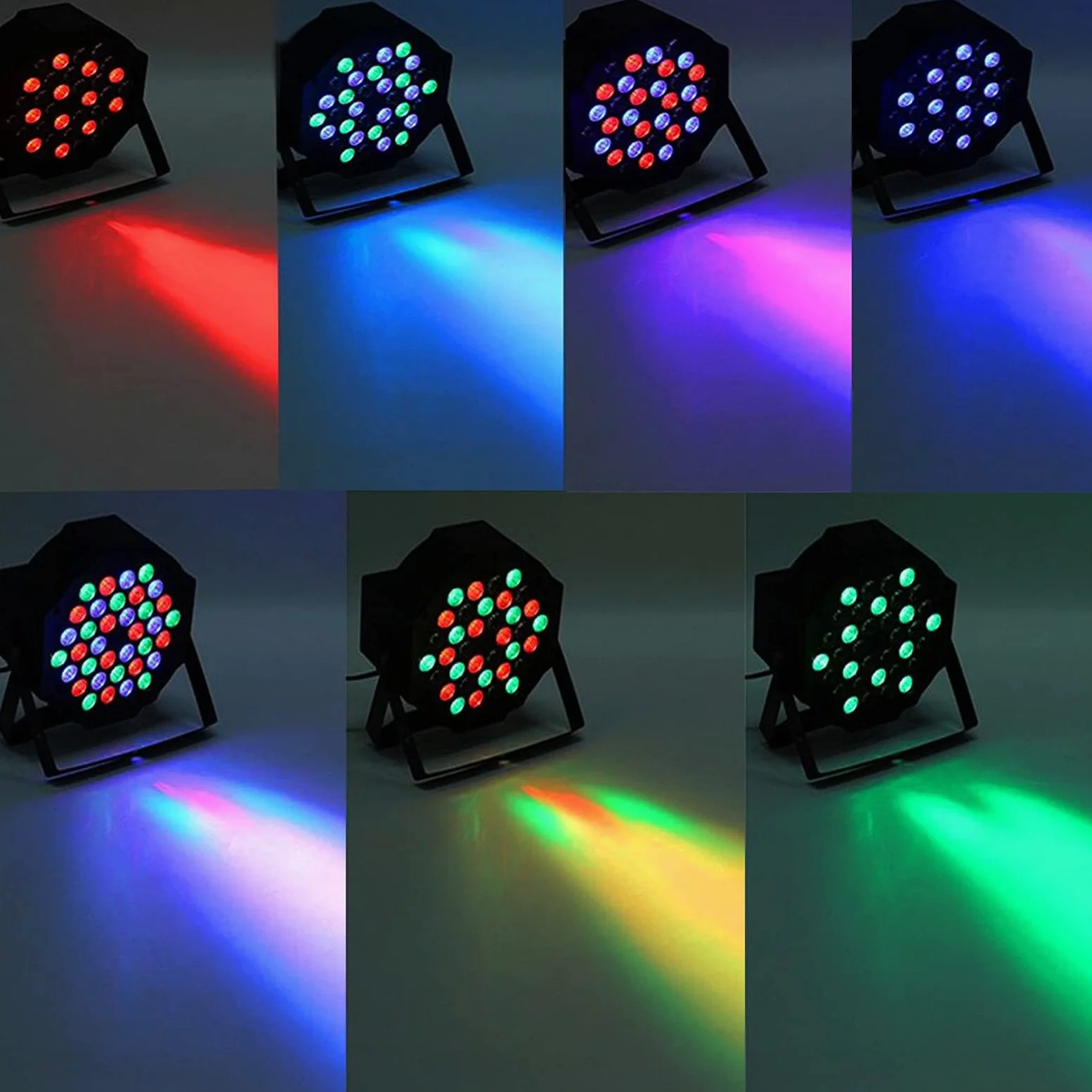 Luces Discoteca, 4PCS RGB Focos Par LED con 36 LED Luz de Escenario con Control DMX Activación de Sonido Iluminación de Escenarios para escenario Disco DJ KTV Fiesta Halloween Navidad