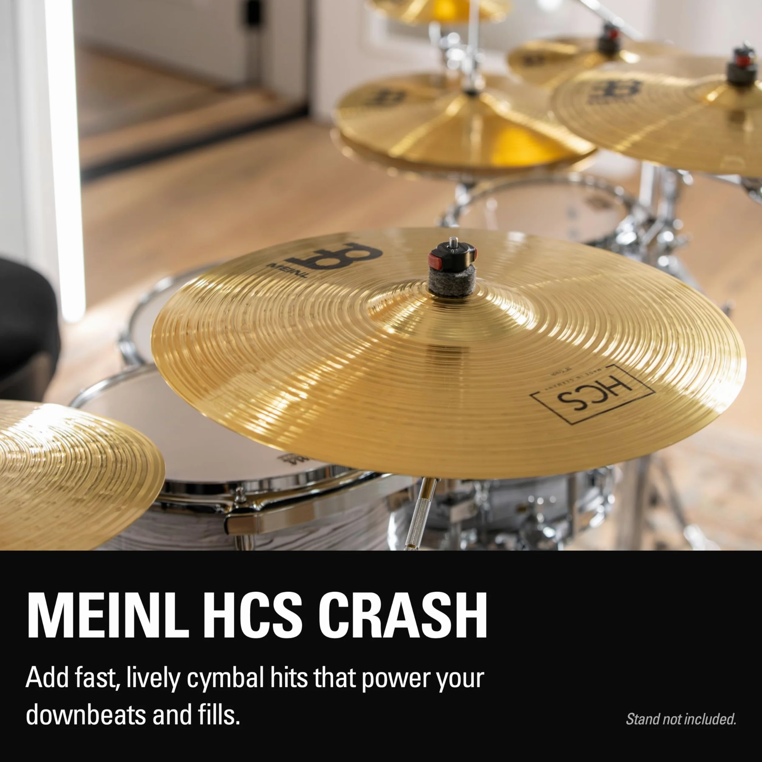 Meinl Cymbals HCS Plato Crash de 18 pulgadas (45,72cm) Platillos de Batería – Latón, Acabado Tradicional (HCS18C)