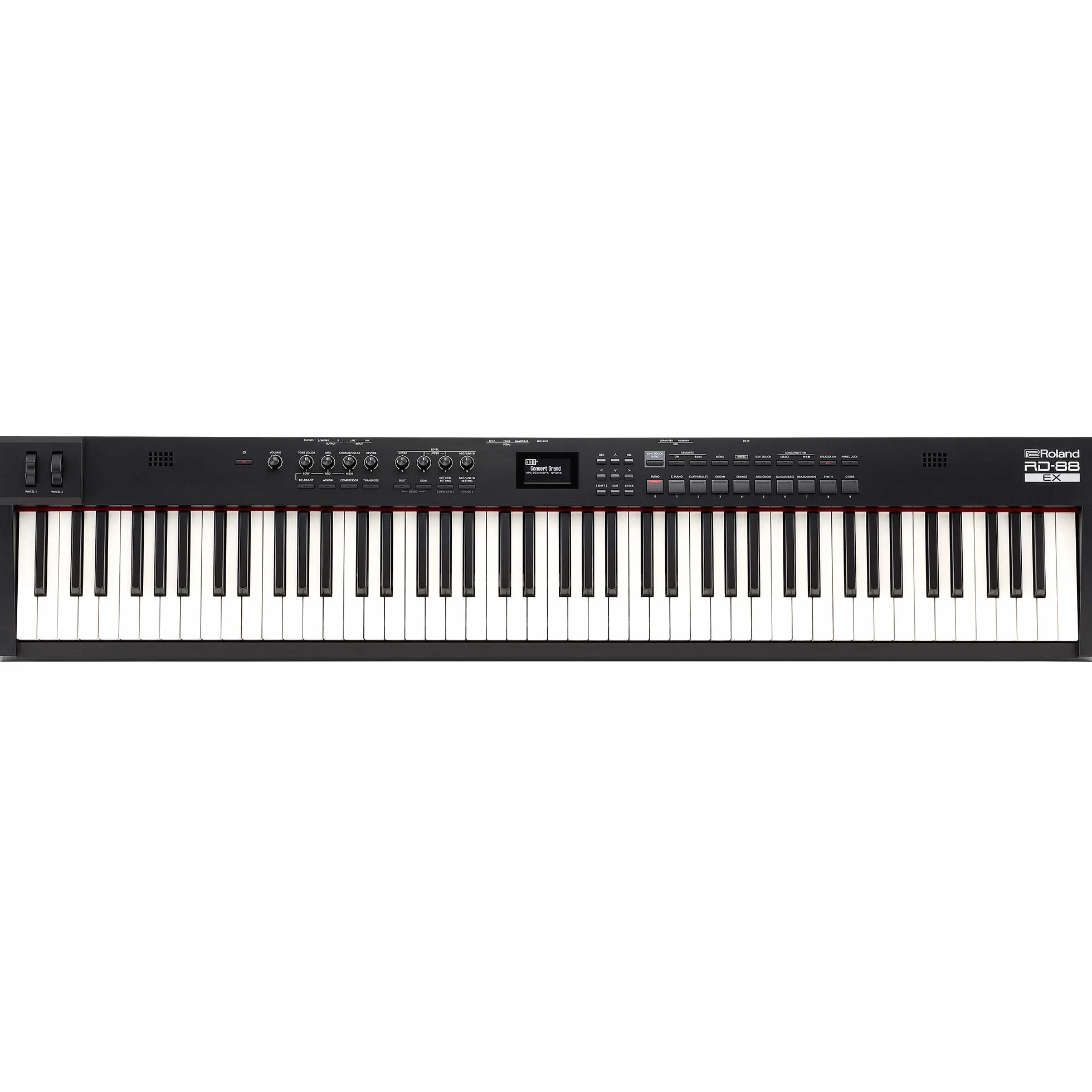 Piano de escenario Roland RD-88 EX | Teclado de 88 notas con sonidos ampliados y una resistencia espectacular | Tecnología SuperNATURAL | Generador ZEN-Core con más de 3.000 sonidos integrados