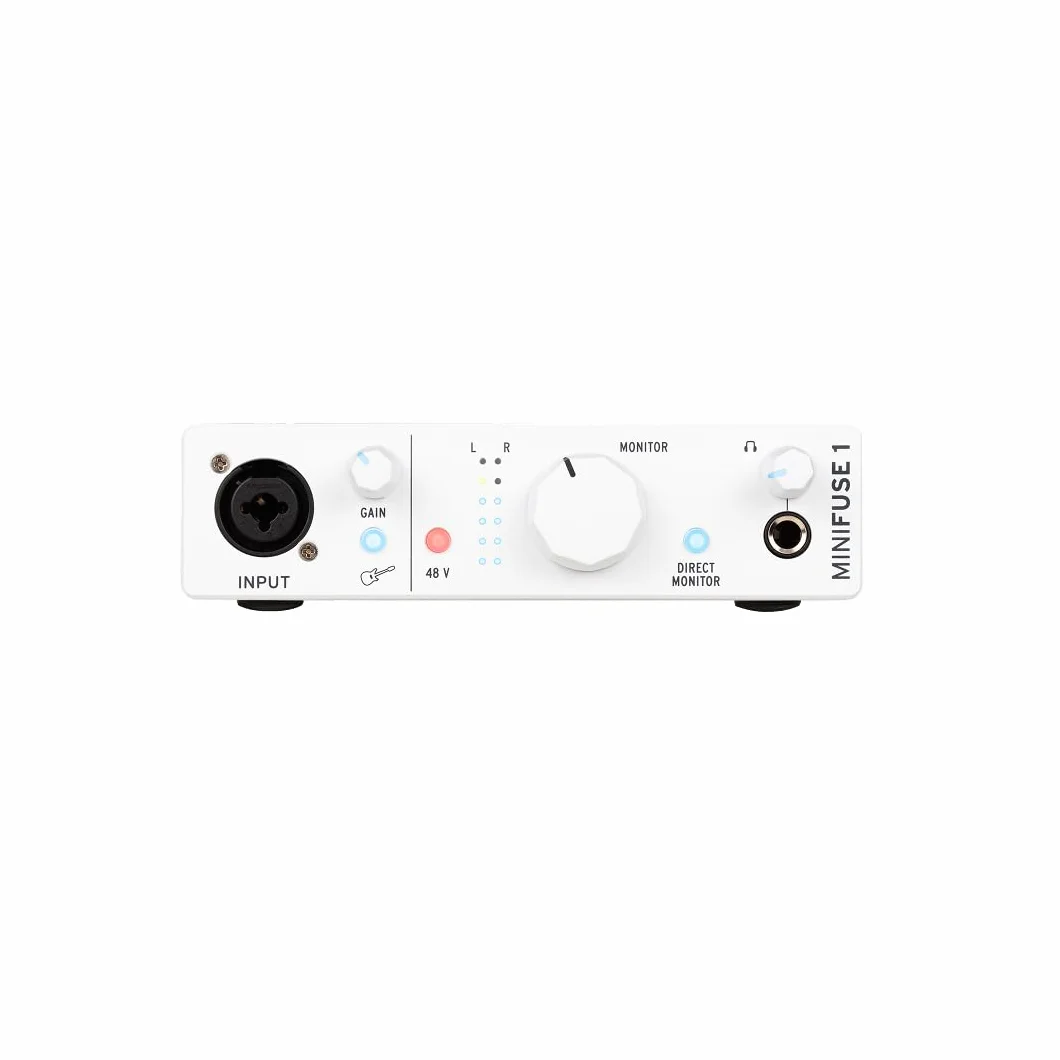 Arturia - MiniFuse 1 - Arturia - MiniFuse 1 - Interface de Audio USB Compacta con Software Creativo para Grabación, Producción, Podcasting, Guitarra - Blanco