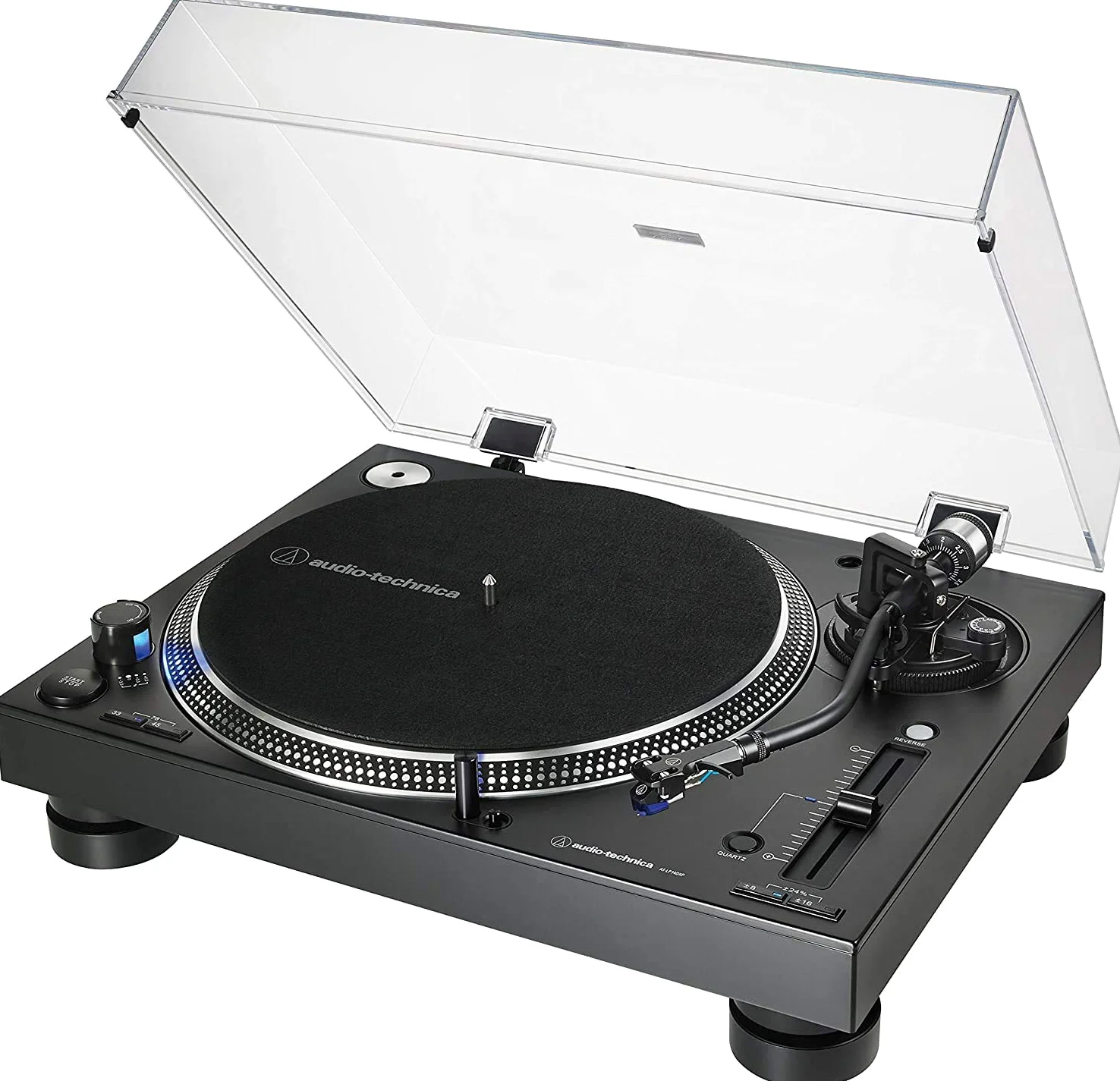 Audio-Technica AT-LP140XP Giradiscos Profesional Manual de Tracción Directa - Negro