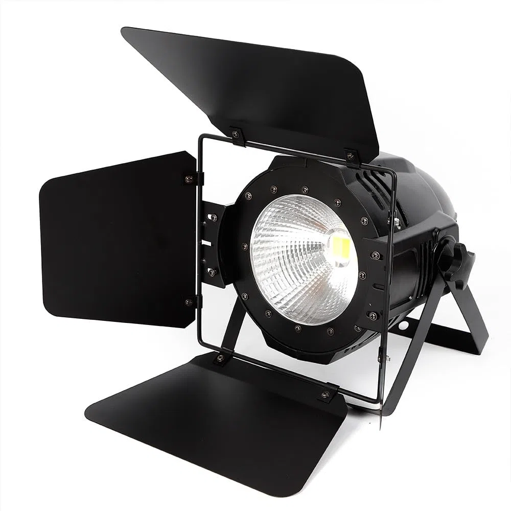 200 W COB LED luz de escenario, par de luces LED para escenarios, luz de escenario, luz blanca fría, DMX512 | 6 CH | 3200 K/6500 K, COB exterior, luz para fiestas, bodas, iglesia, drama