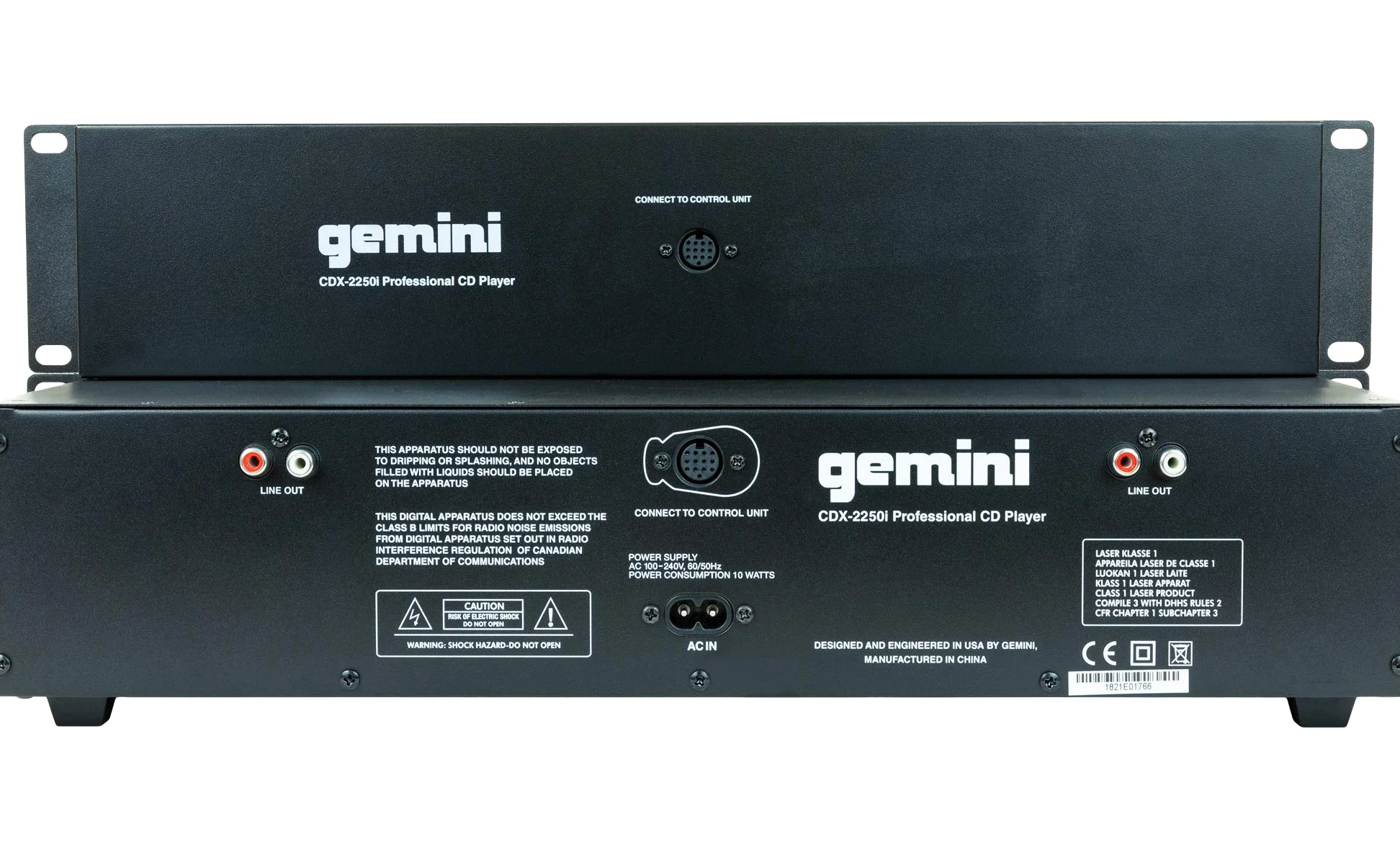 Gemini CDX-2250 - Reproductor doble de CD, montaje en rack