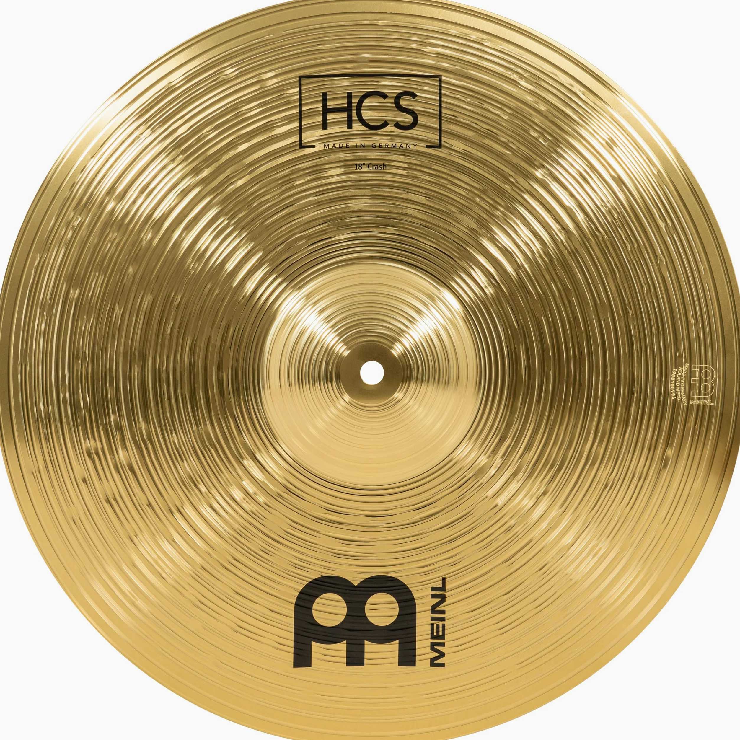 Meinl Cymbals HCS Plato Crash de 18 pulgadas (45,72cm) Platillos de Batería – Latón, Acabado Tradicional (HCS18C)