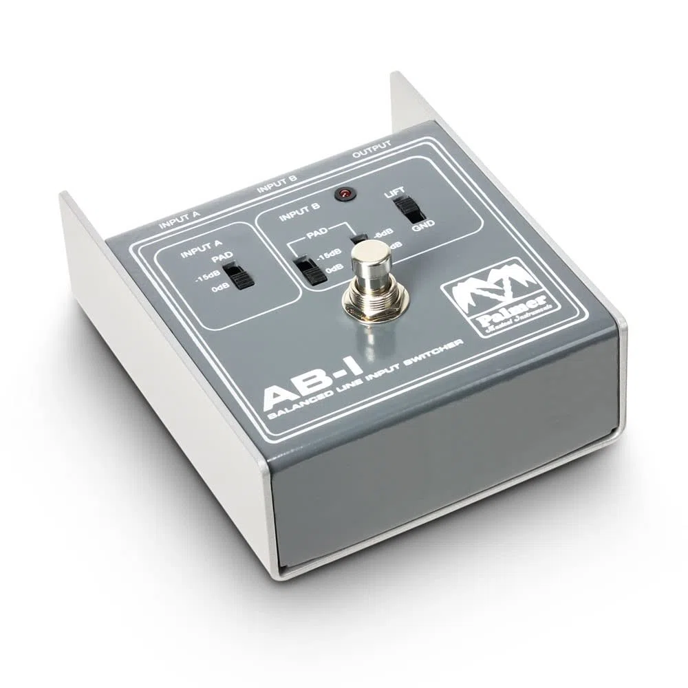 Palmer ABI - Conmutador simétrico de entrada de línea para micrófono o señal de línea, color gris